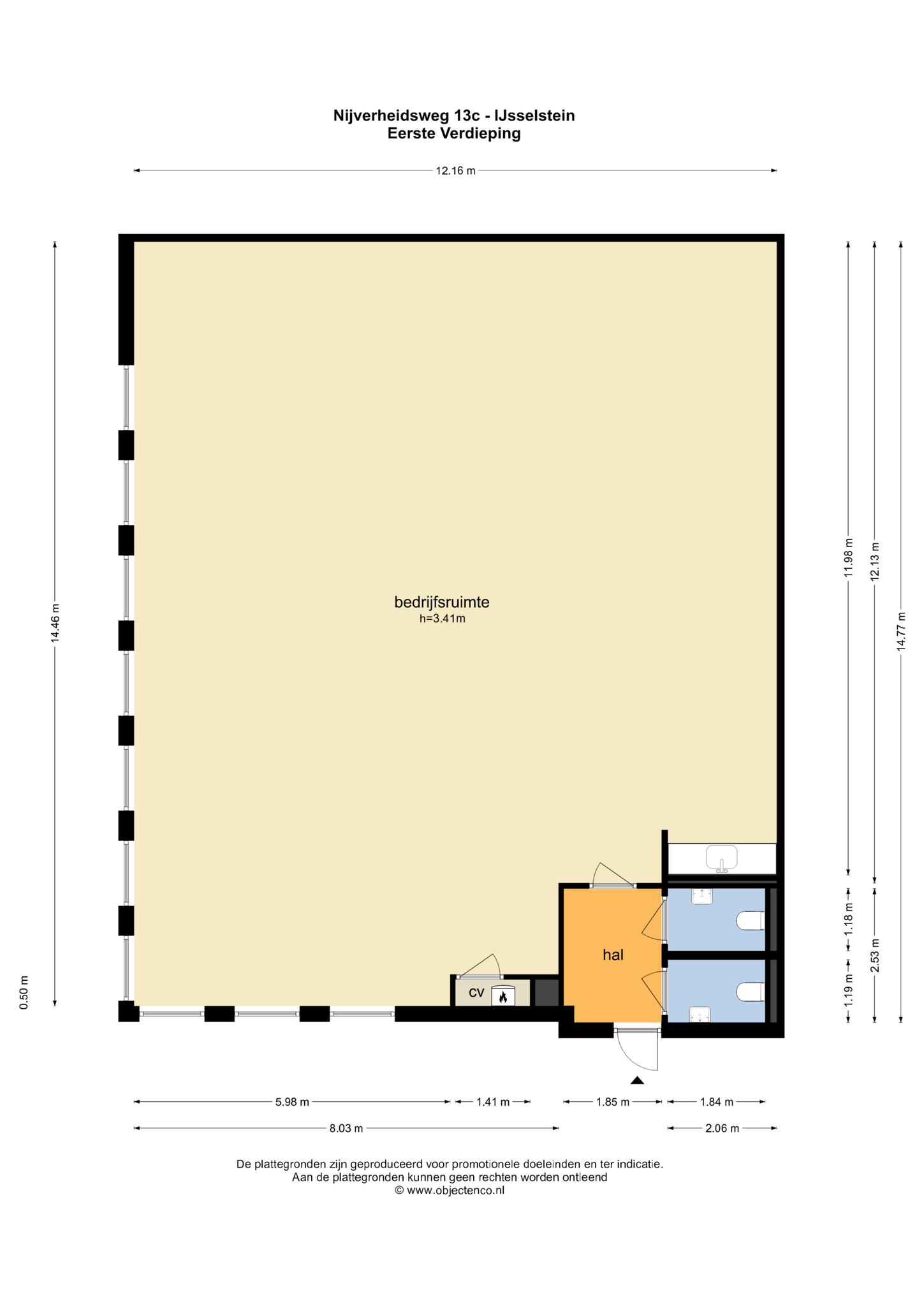 plattegrond 1e verdieping