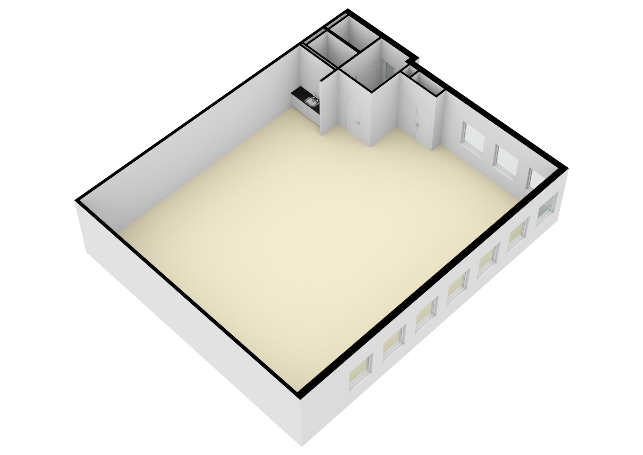 plattegrond 1e verdieping 3D