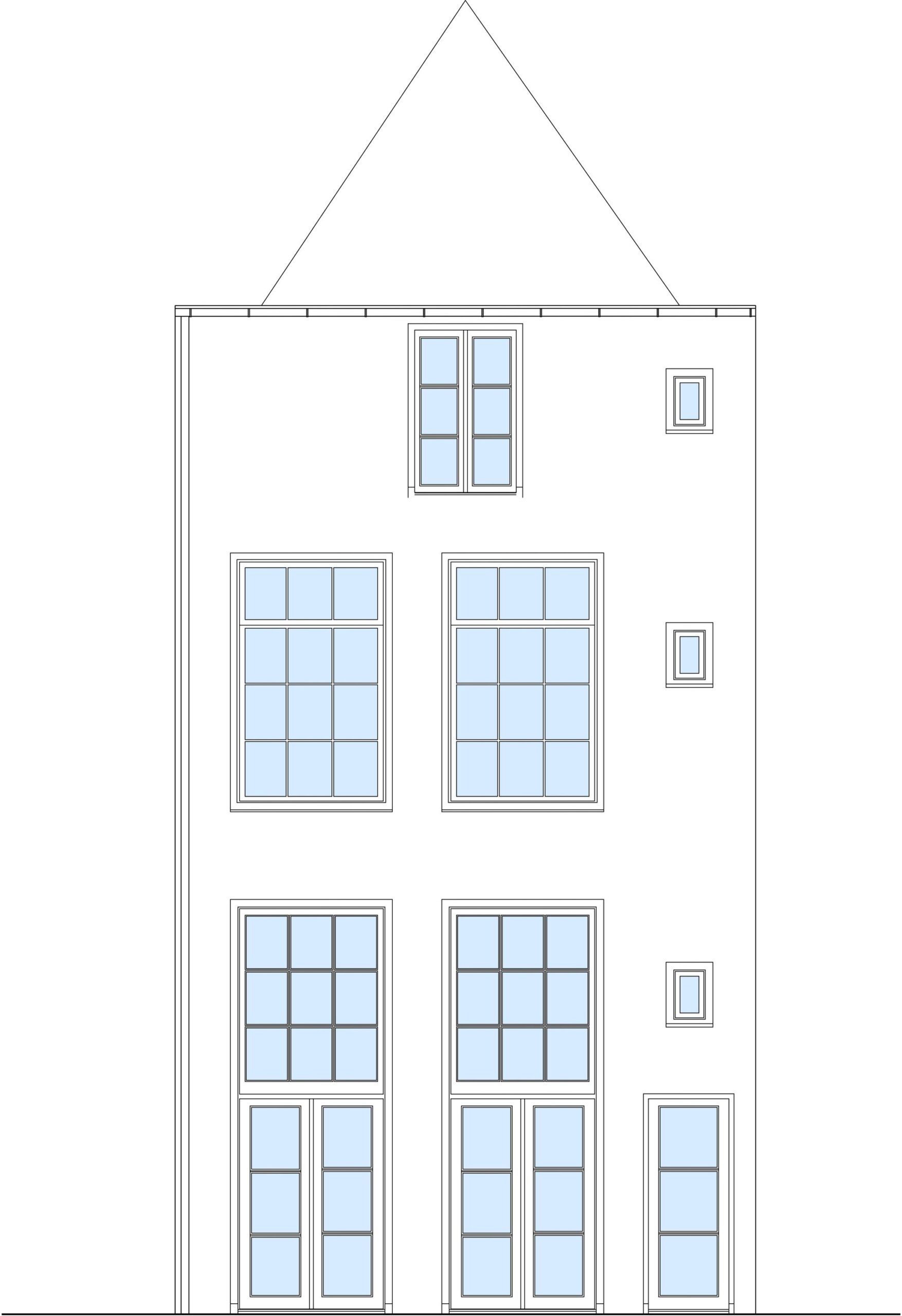 Plattegrond voorgevel