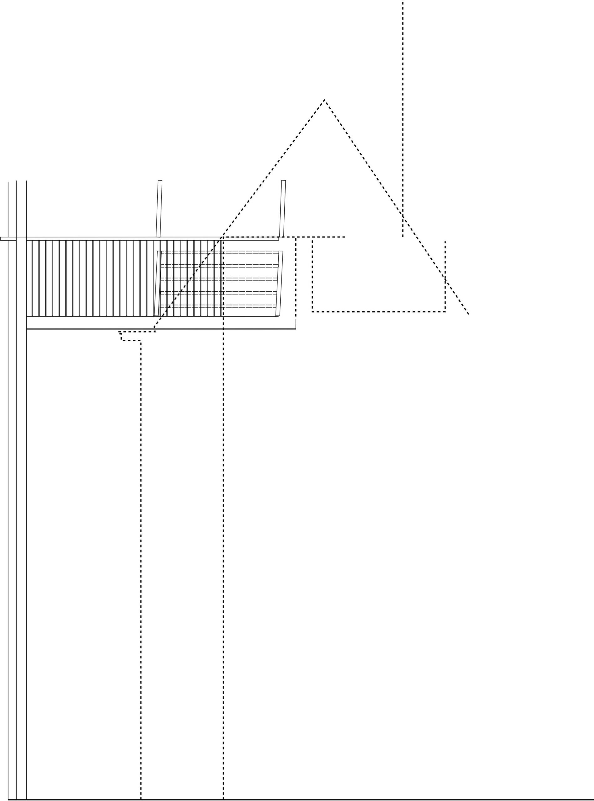 Plattegrond zijgevel balkon