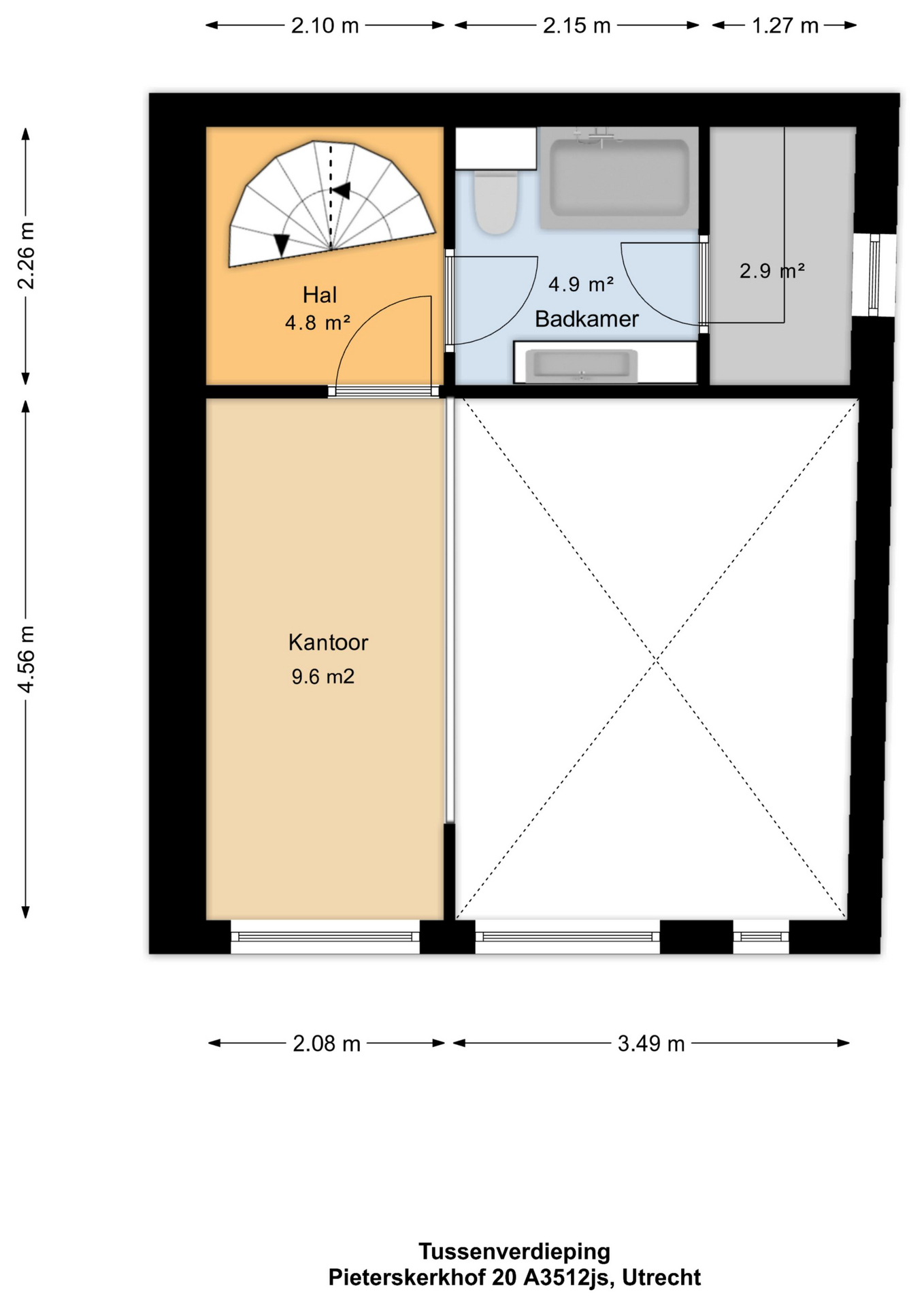 Plattegrond Tussenverdieping