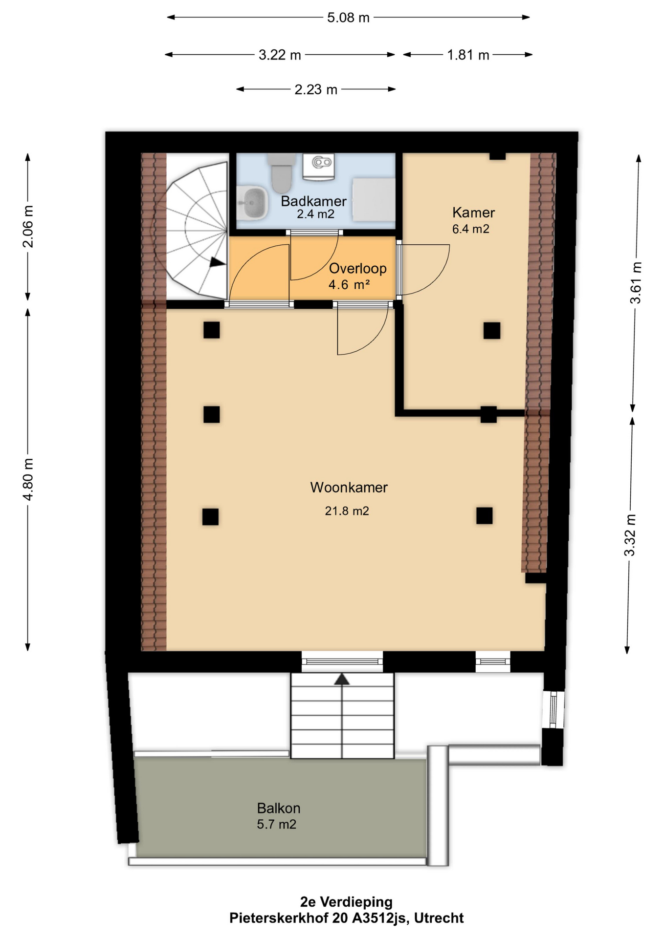 Plattegrond Tweede verdieping