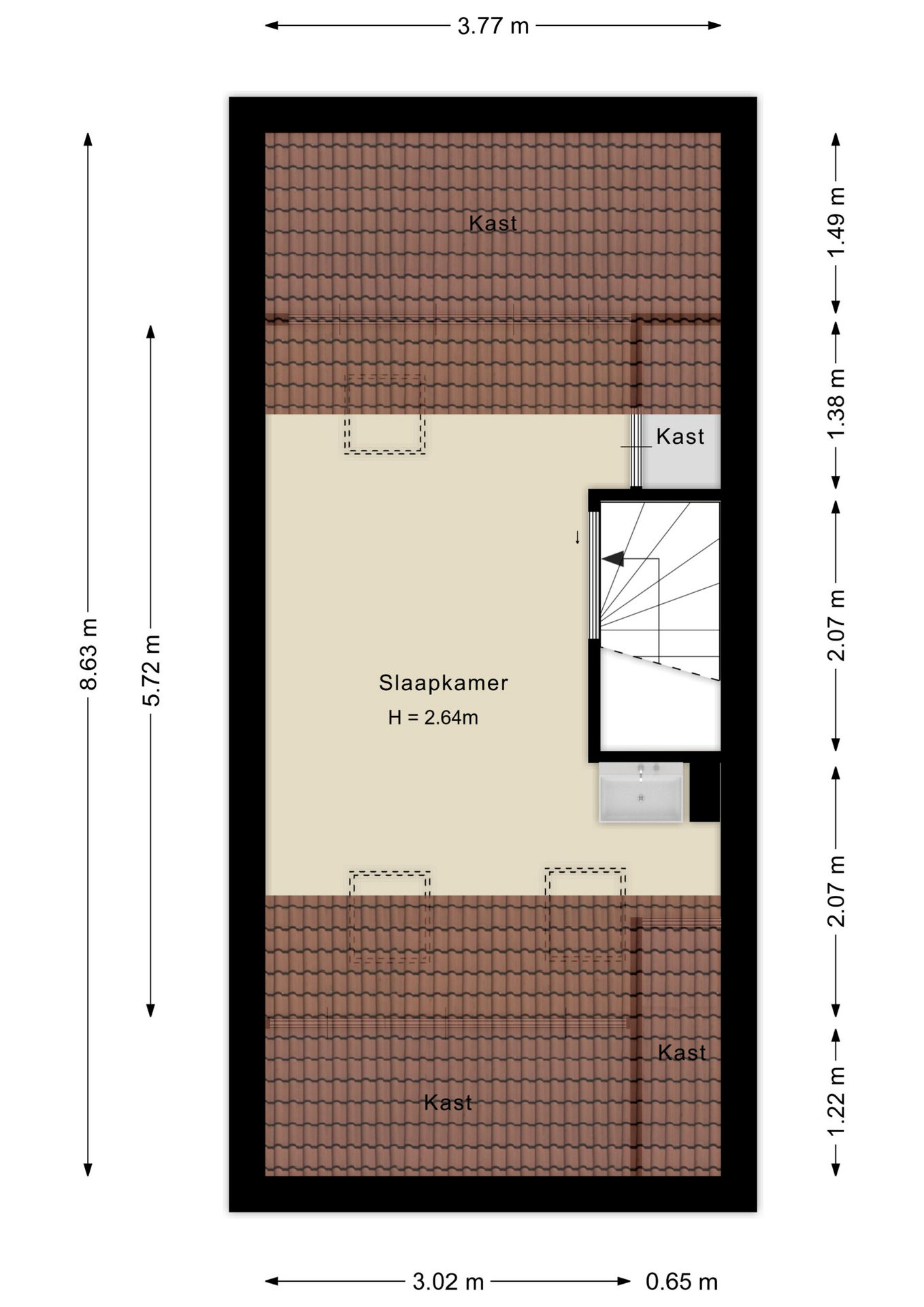 Plattegrond Tweede verdieping