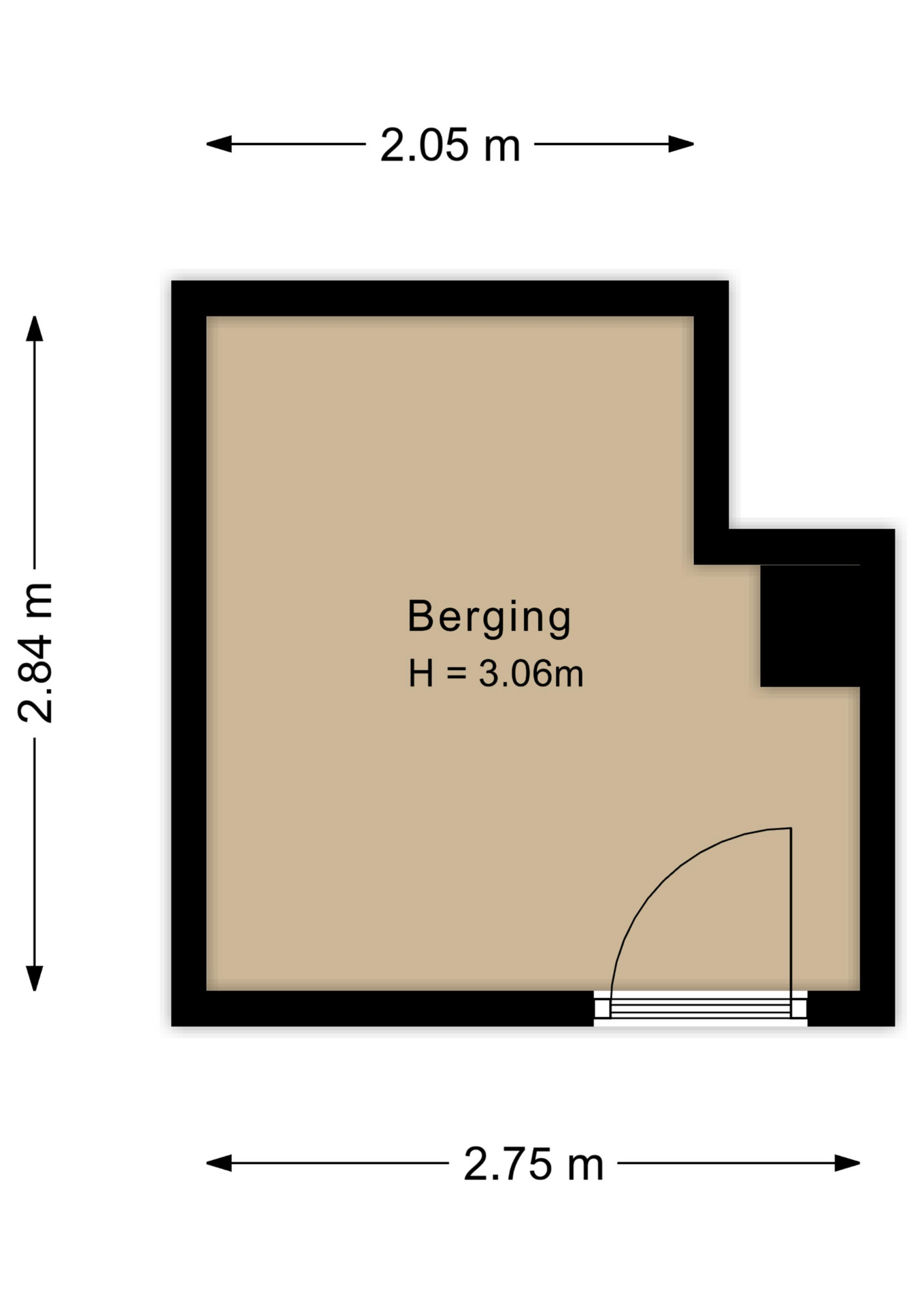 Plattegrond Berging