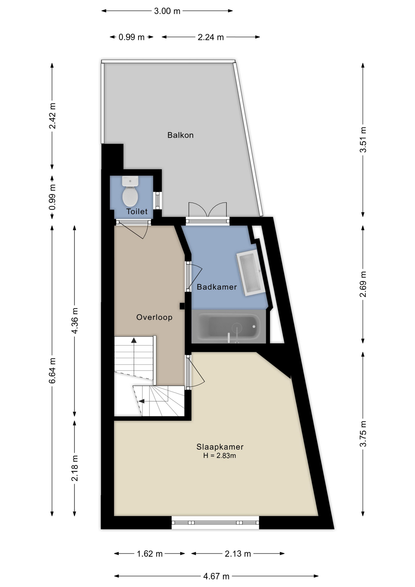 Plattegrond Eerste verdieping