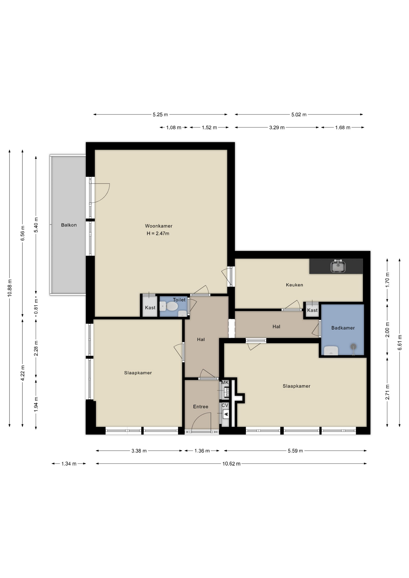 Plattegrond Appartement