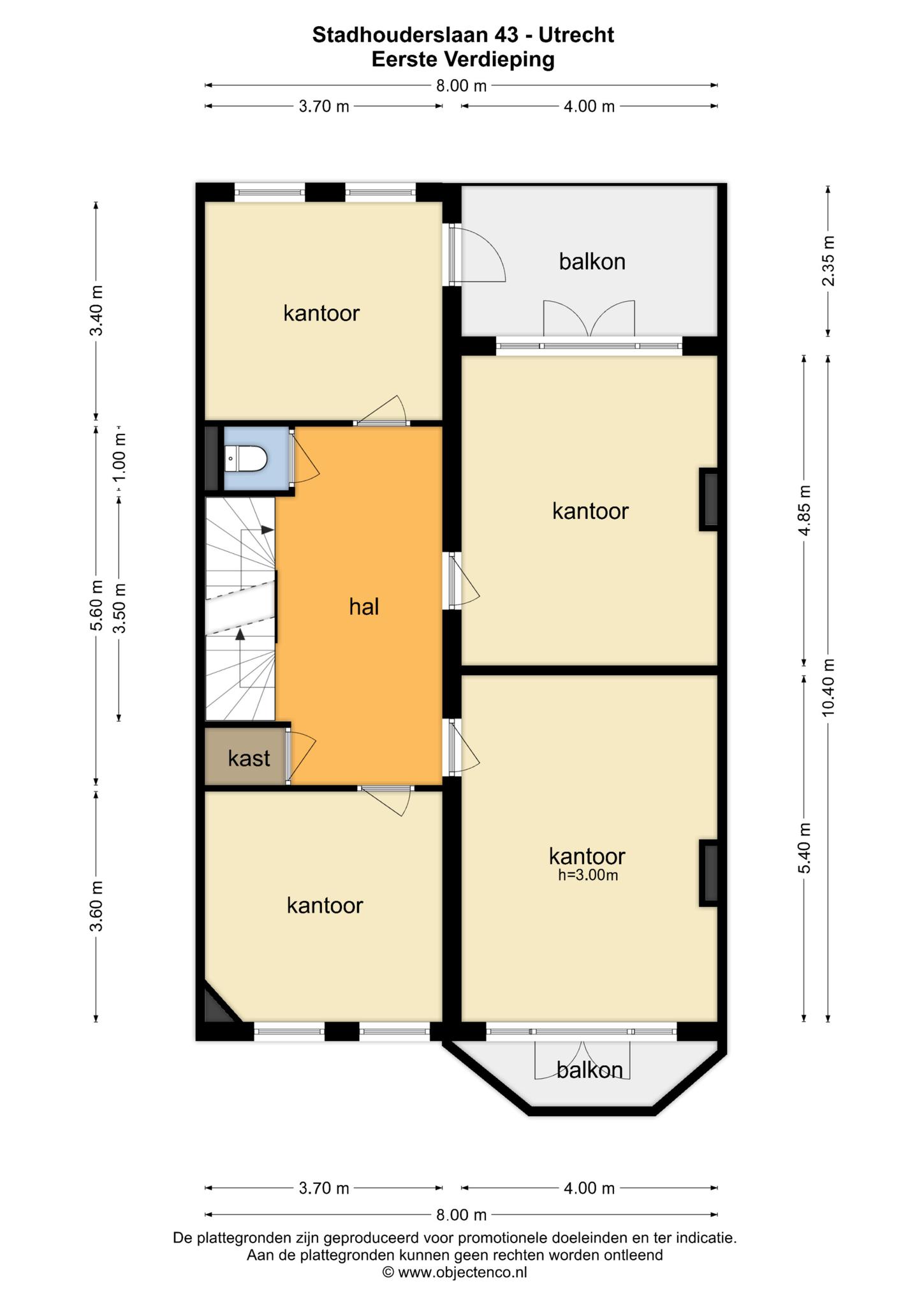 Plattegrond Eerste verdieping