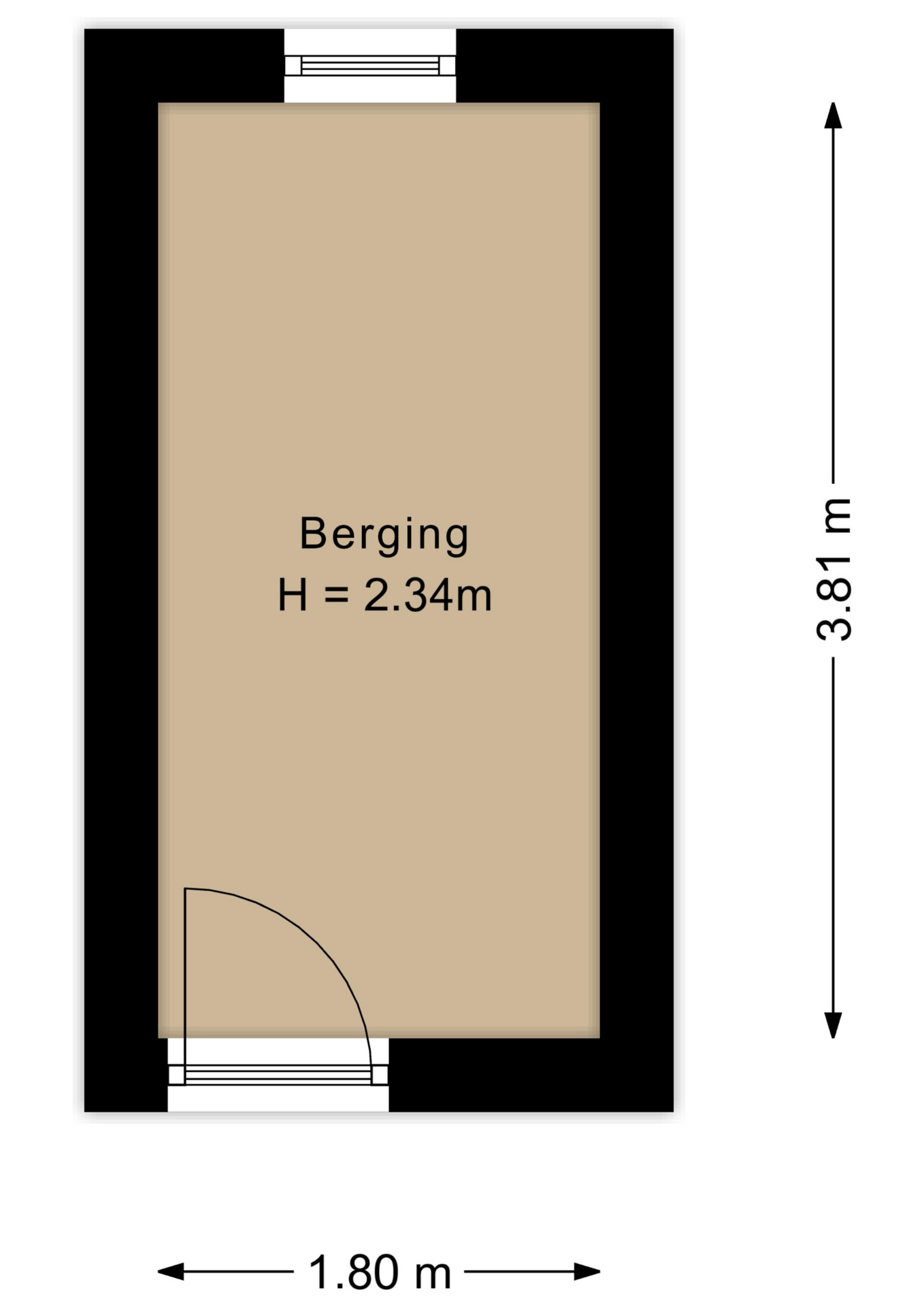 Plattegrond Berging