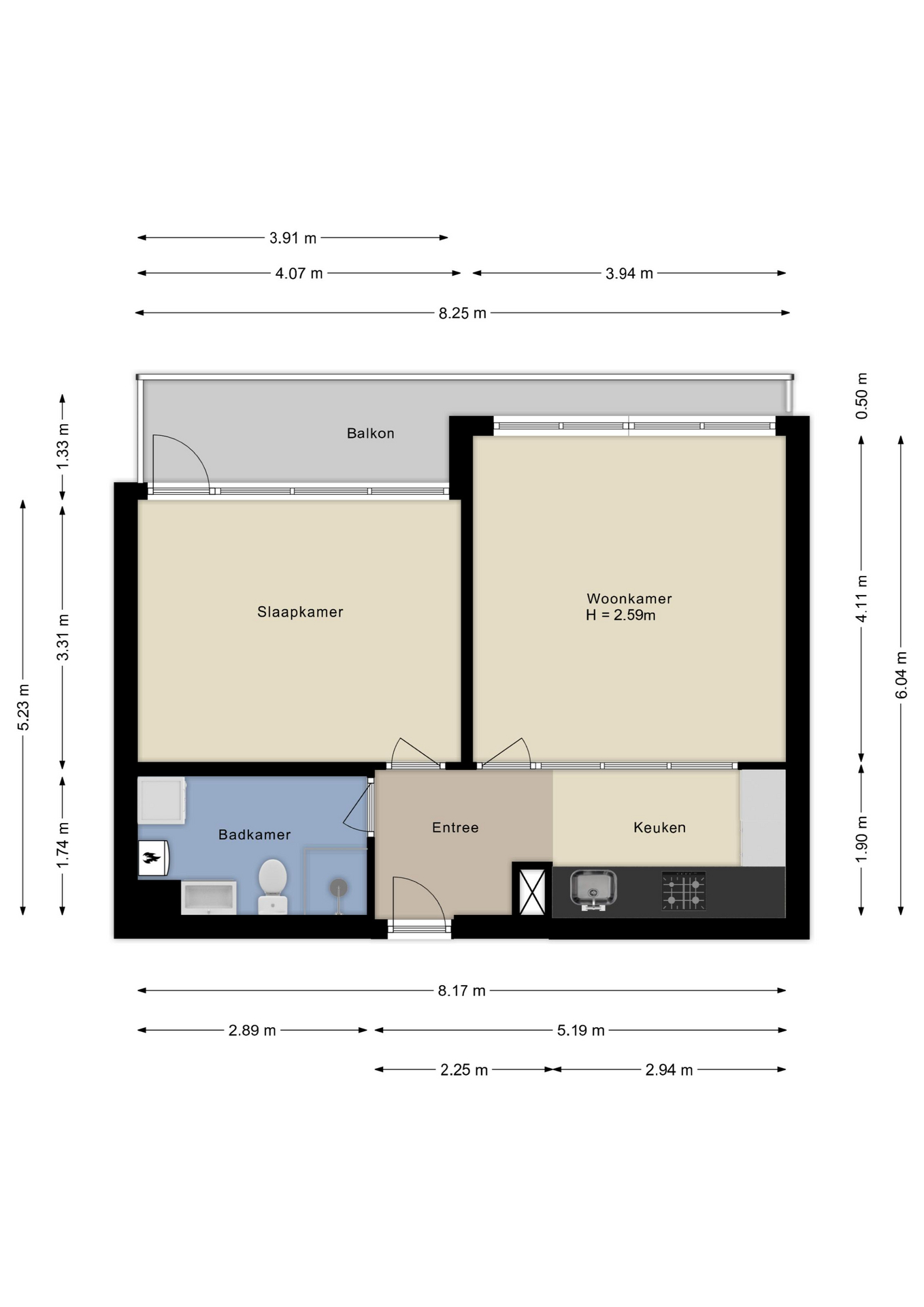 Plattegrond Appartement