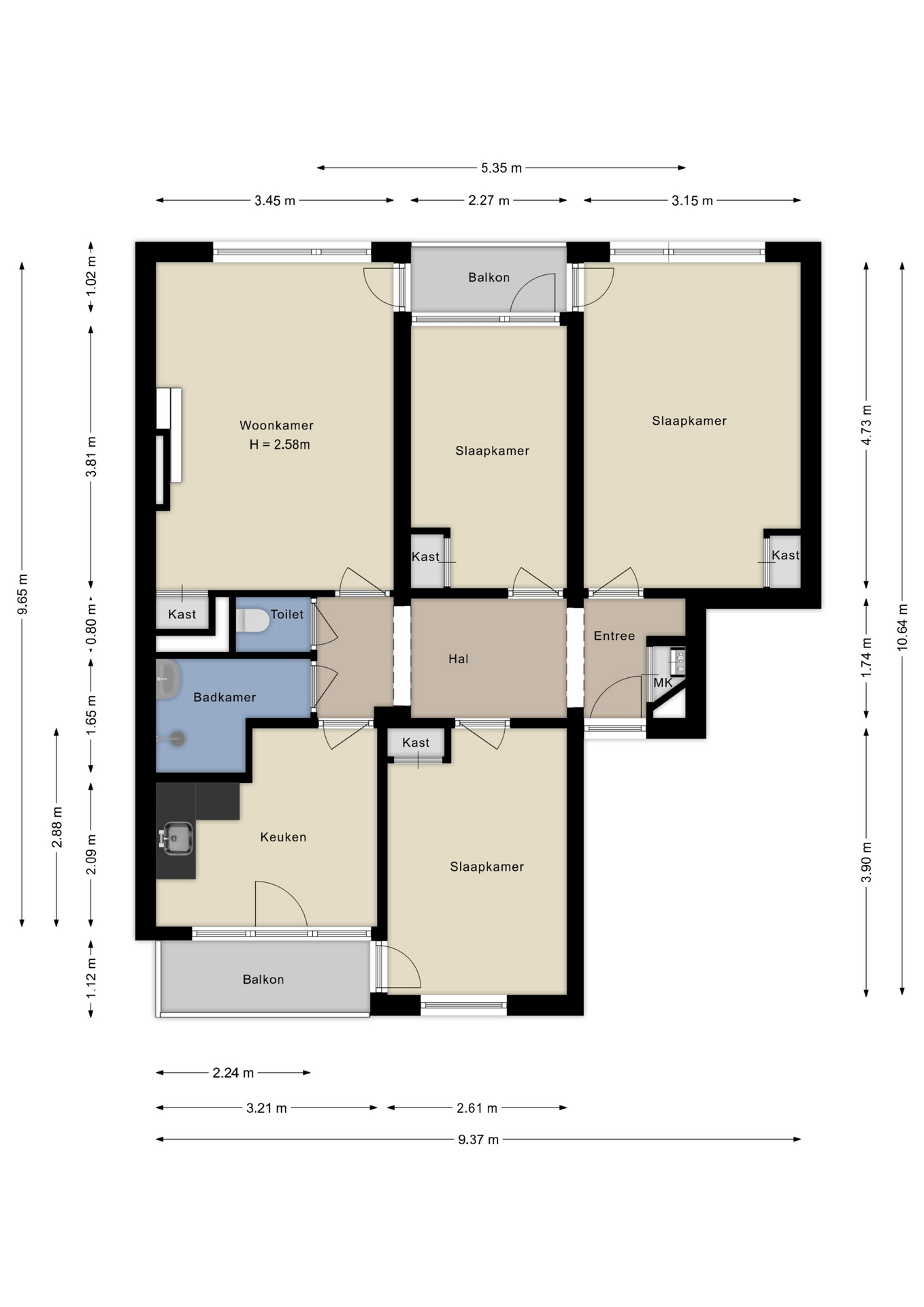 Plattegrond Appartement