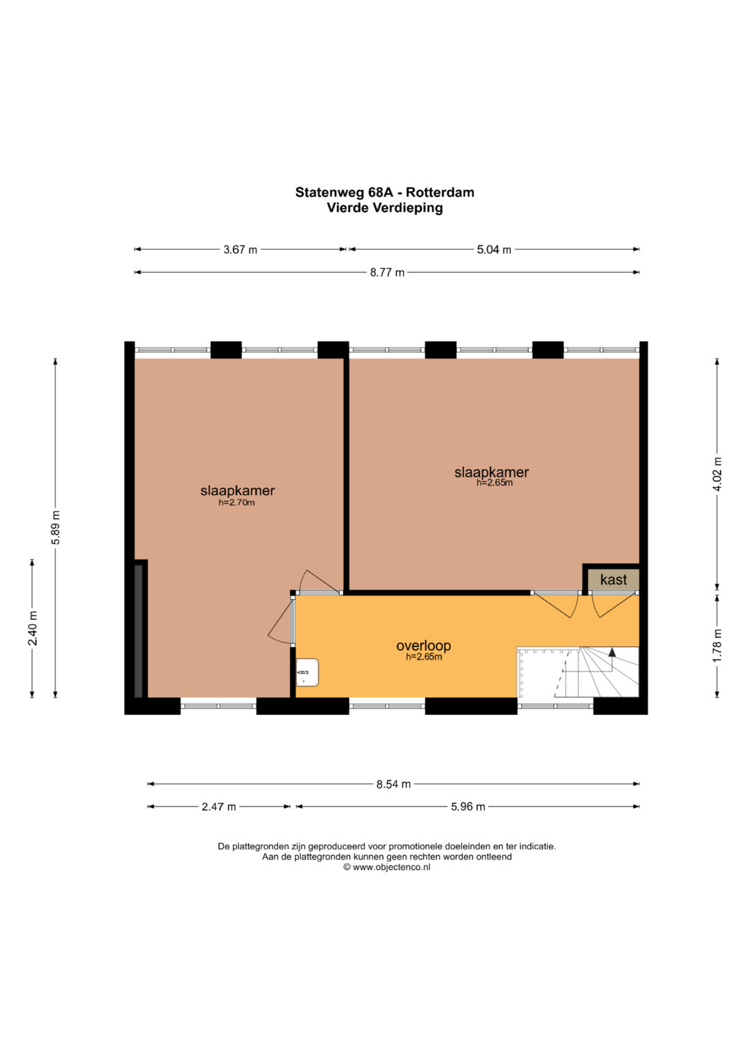 Plattegrond Vierde verdieping