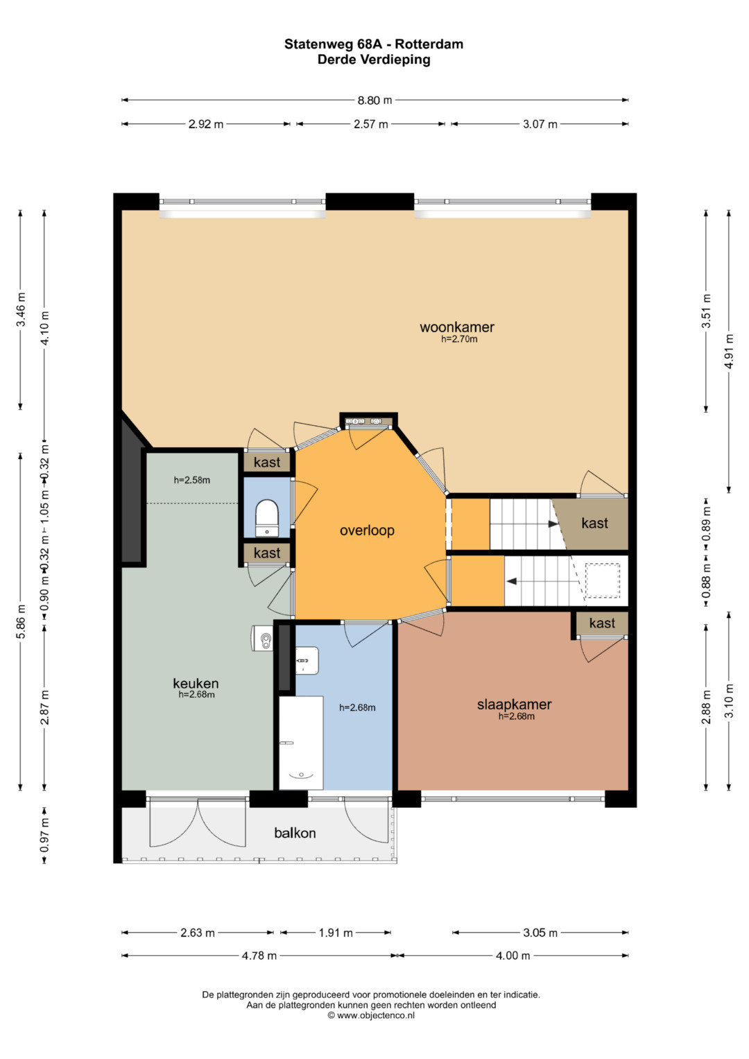 Plattegrond Derde verdieping