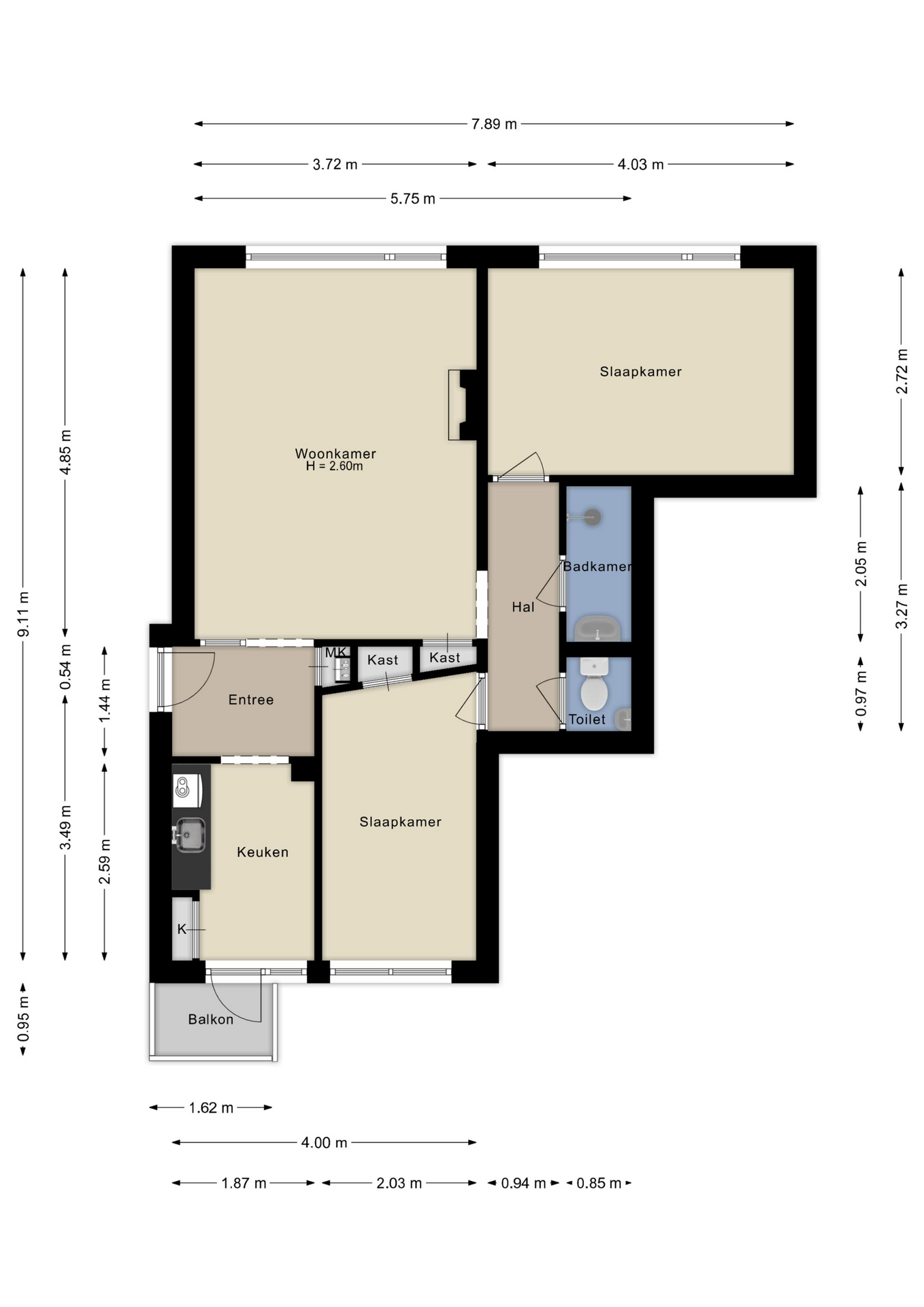 Plattegrond Appartement