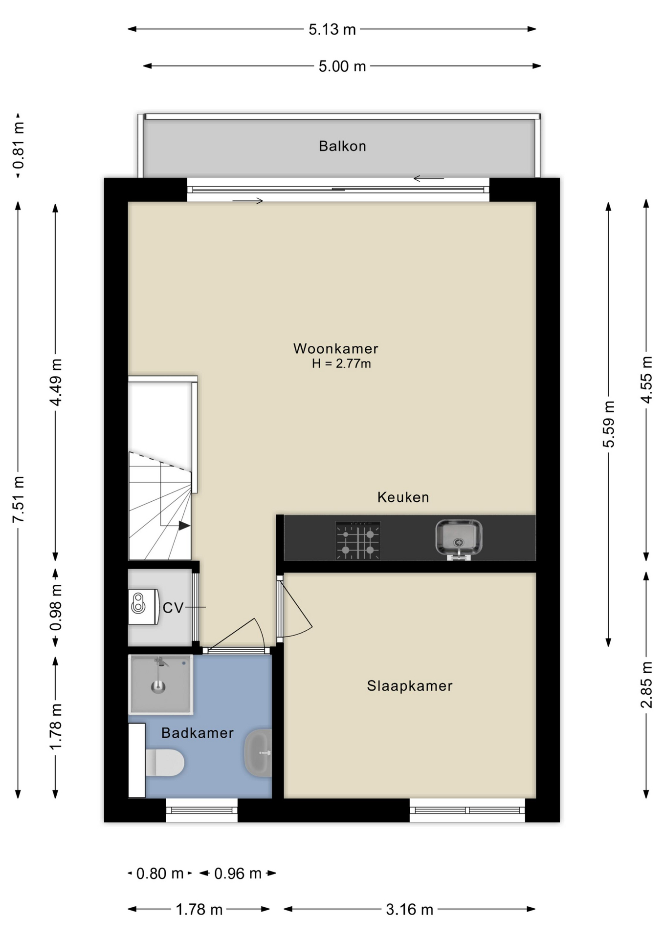 Plattegrond Appartement