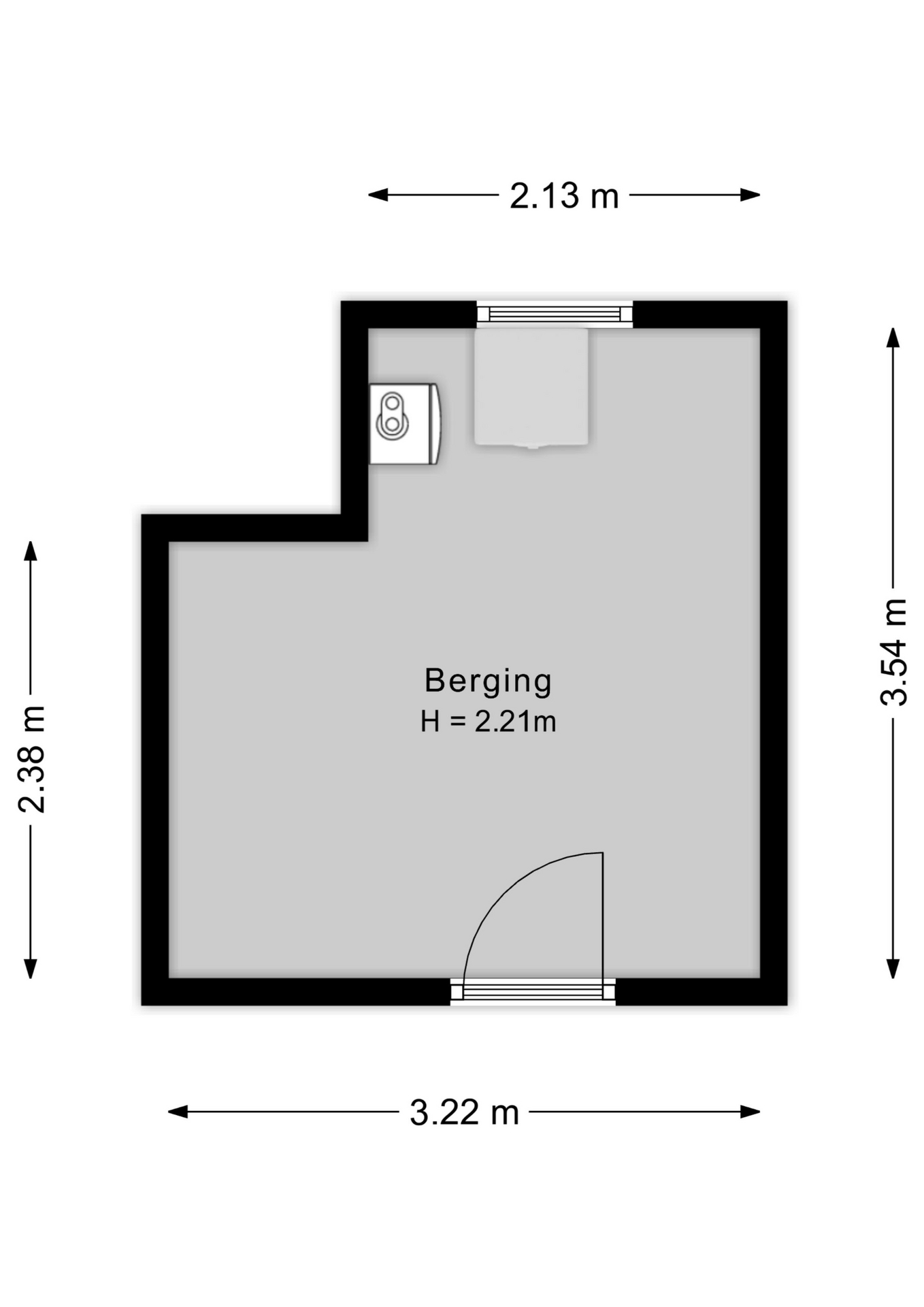 Plattegrond Berging