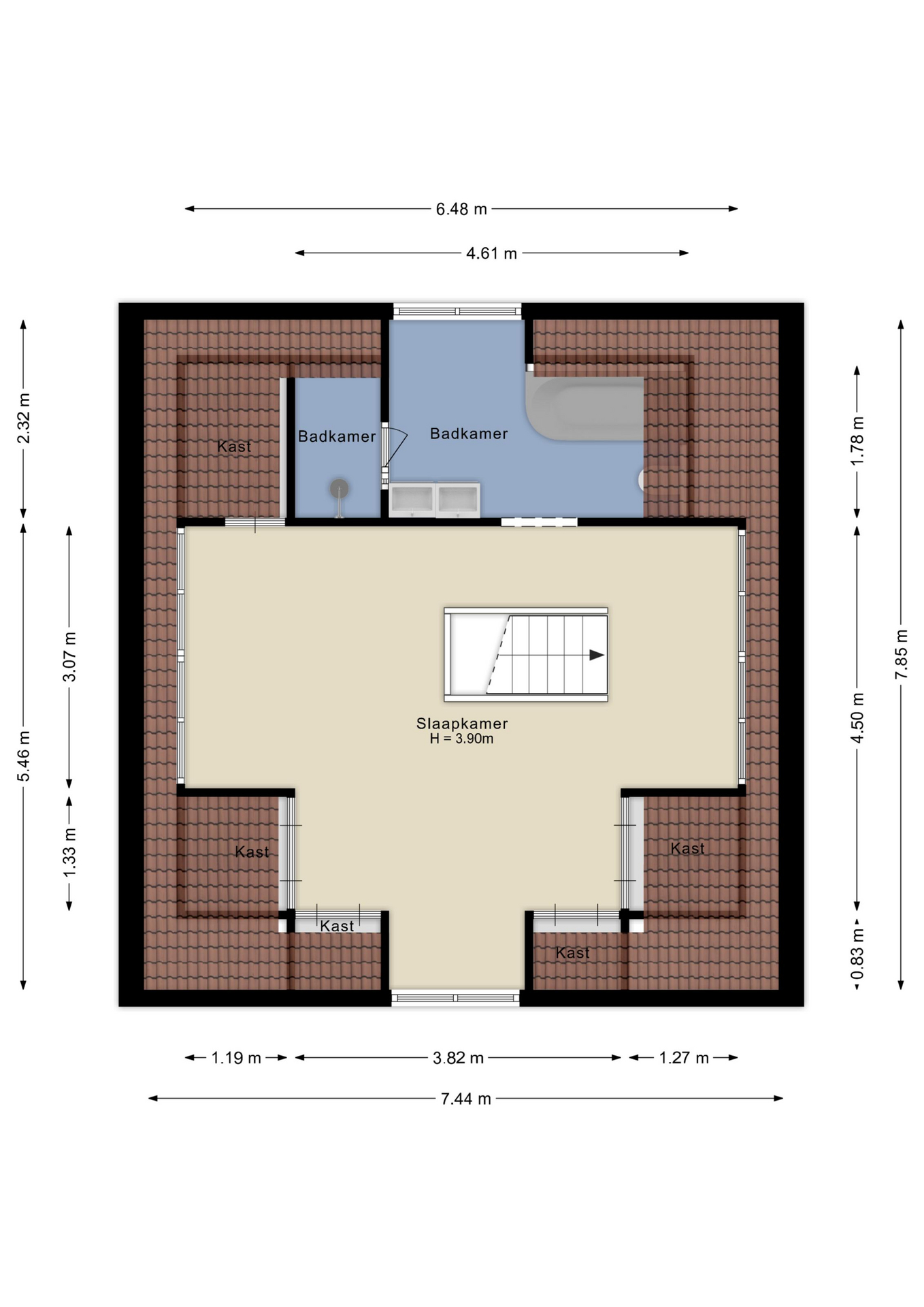 Plattegrond Tweede verdieping