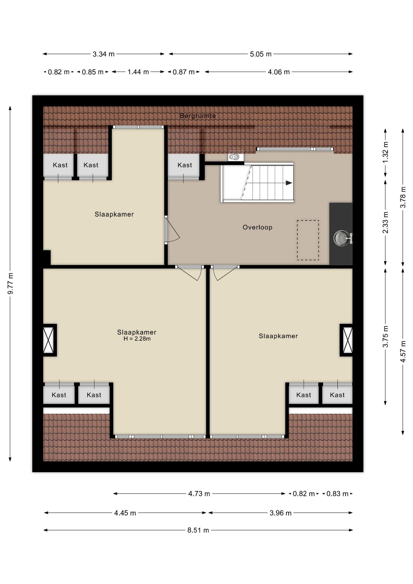 Plattegrond Tweede verdieping