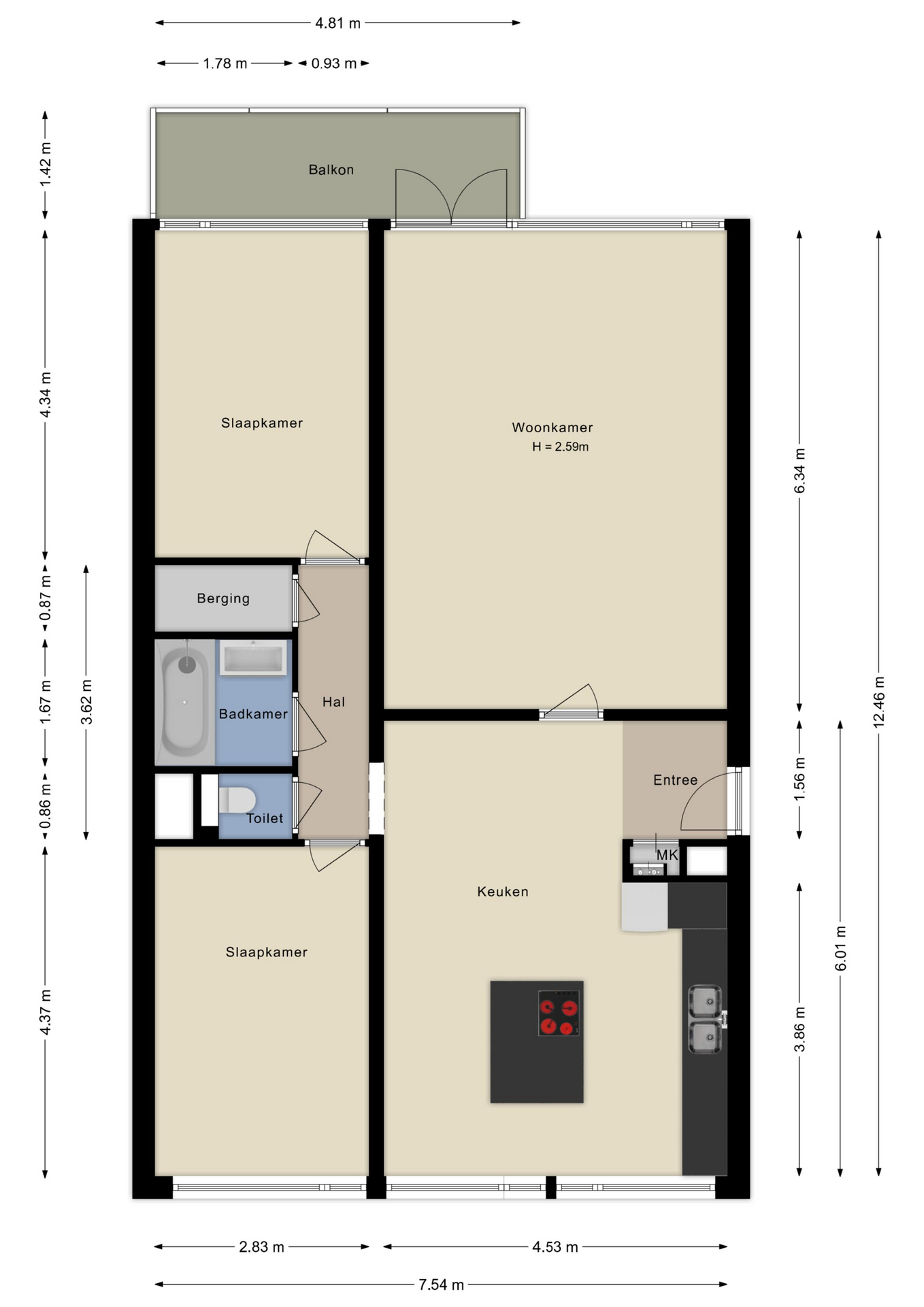 Plattegrond Appartement