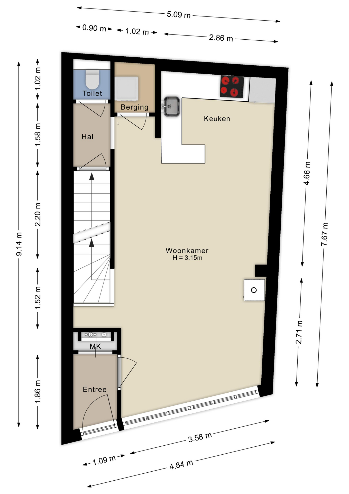 Plattegrond Begane grond