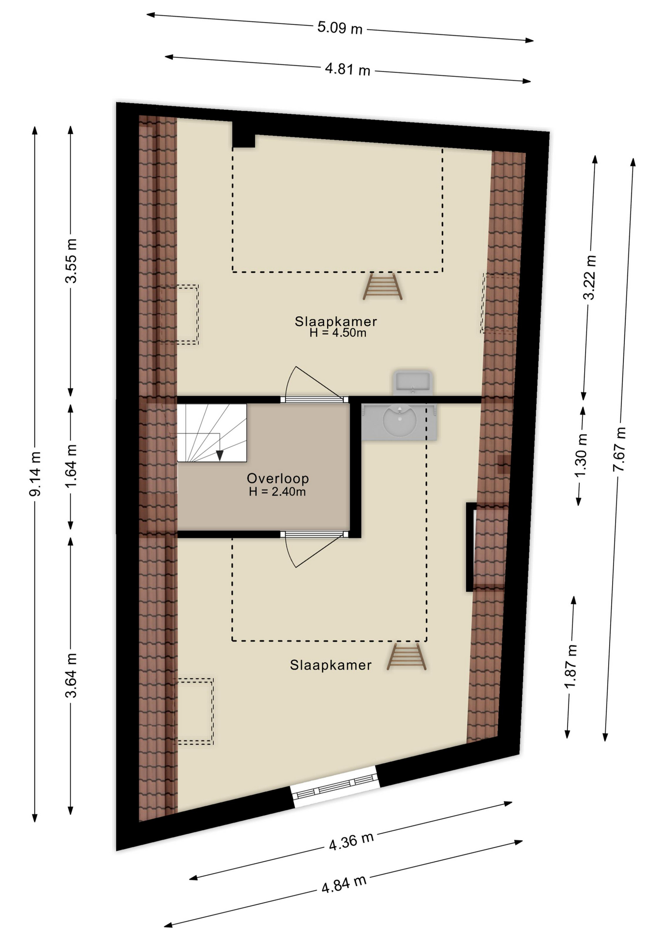 Plattegrond Tweede verdieping