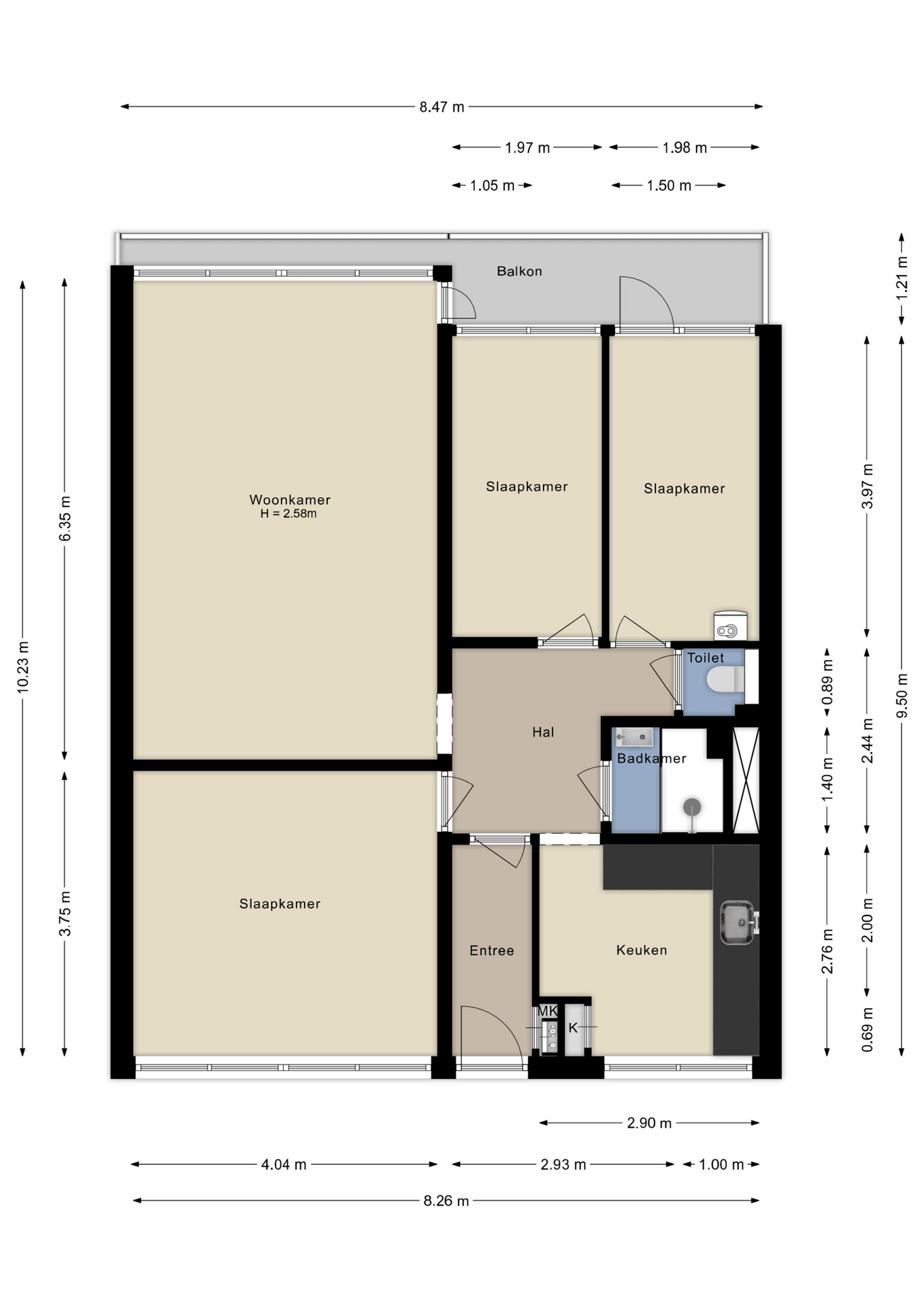 Plattegrond Appartement
