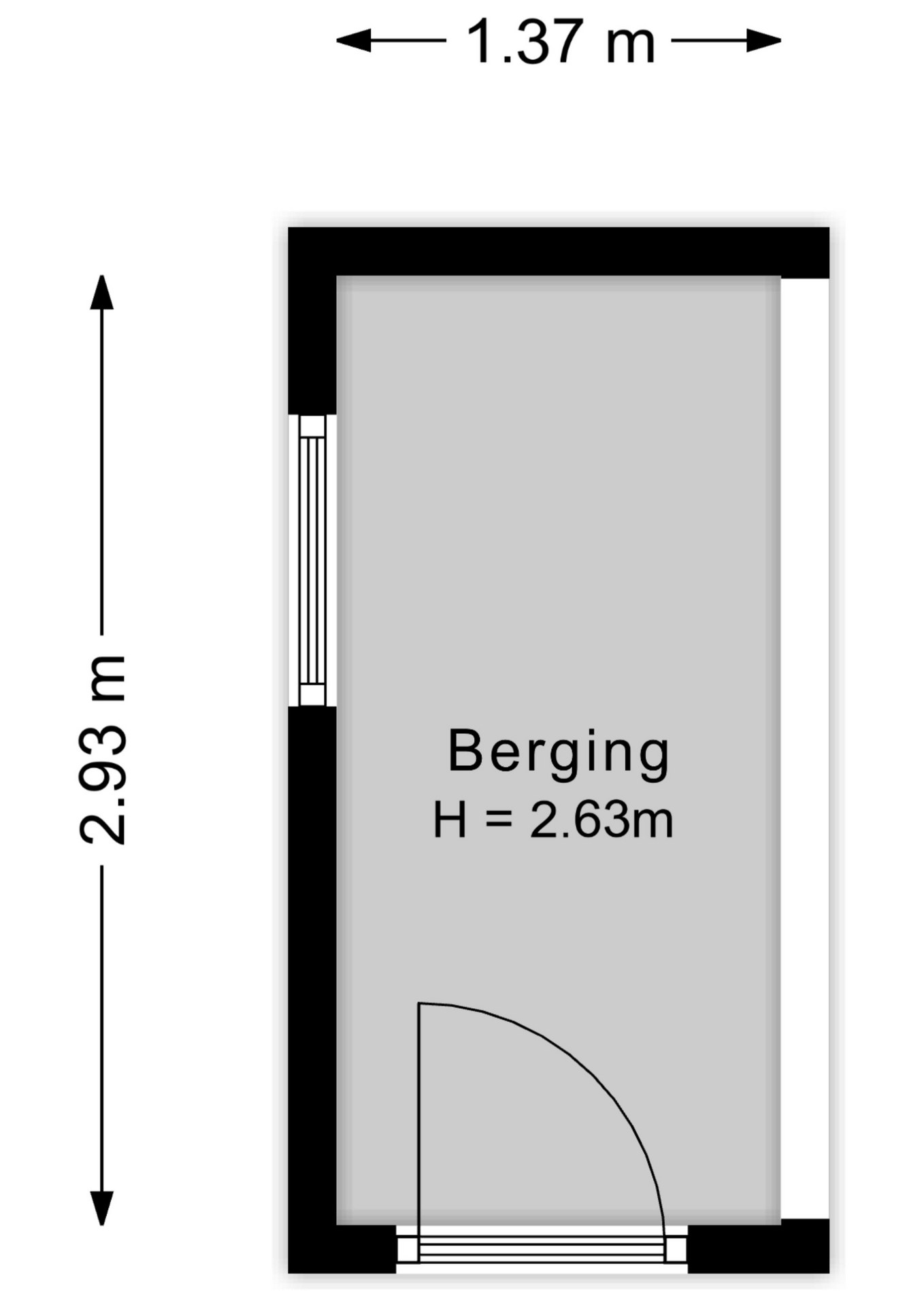 Plattegrond Berging