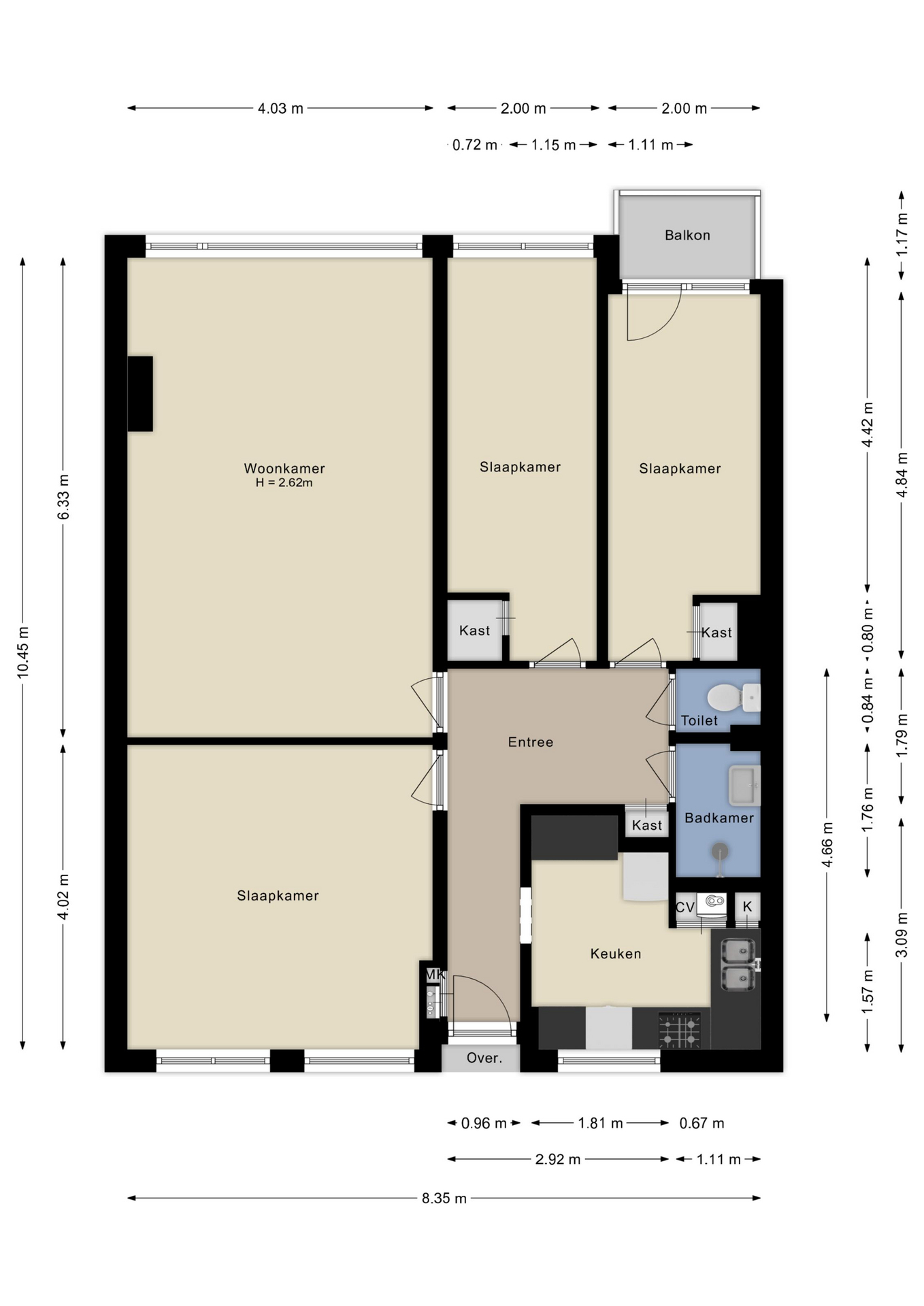 Plattegrond Appartement