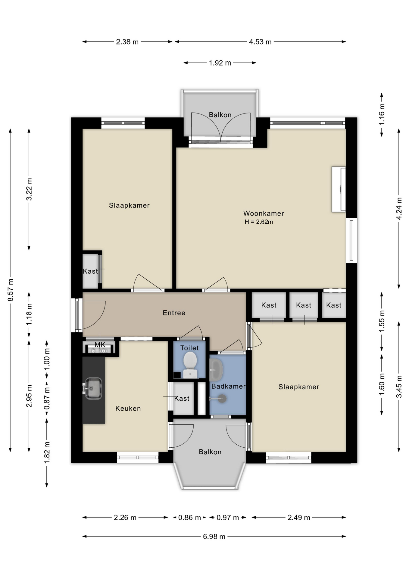 Plattegrond Appartement
