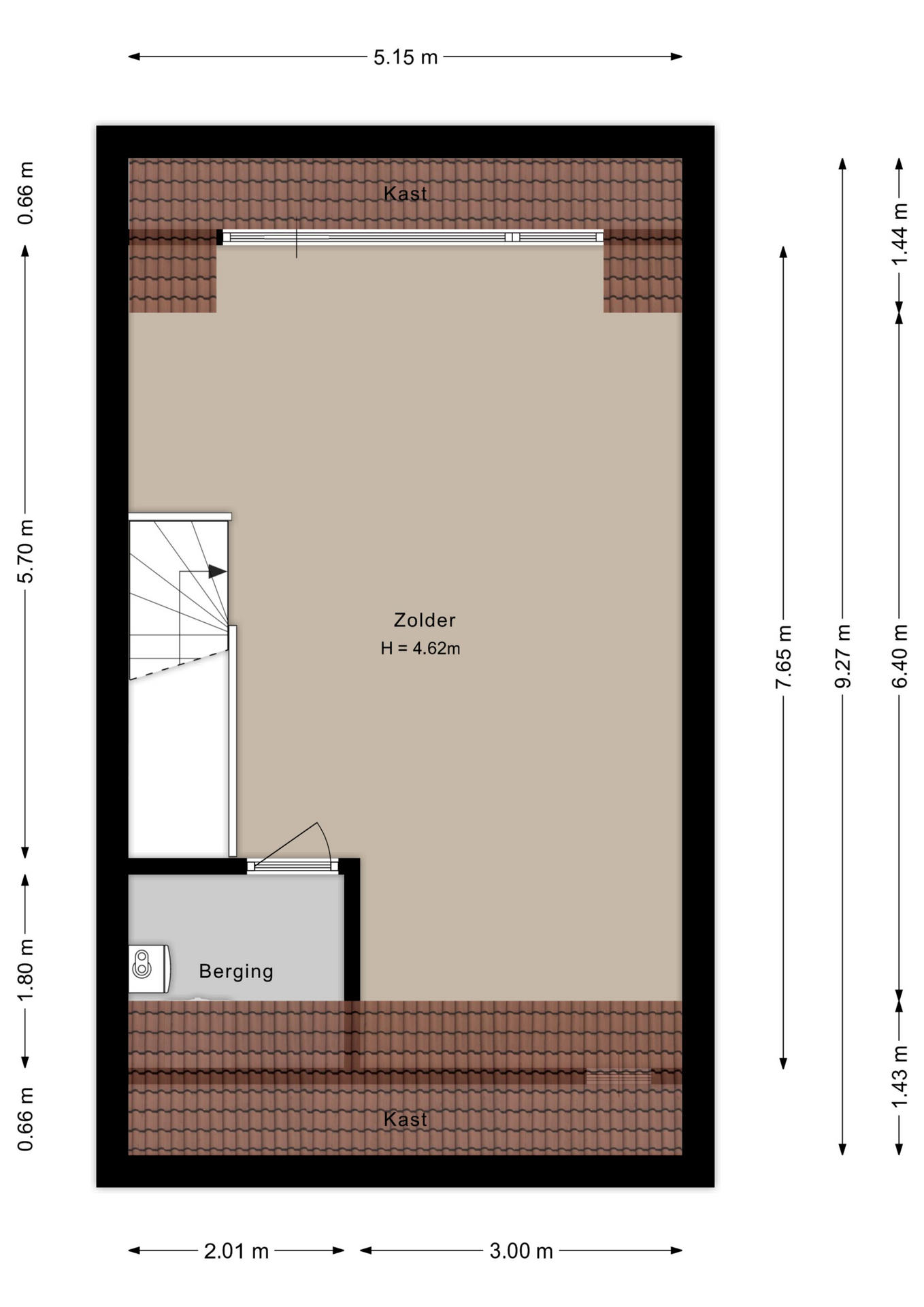 Plattegrond Tweede verdieping