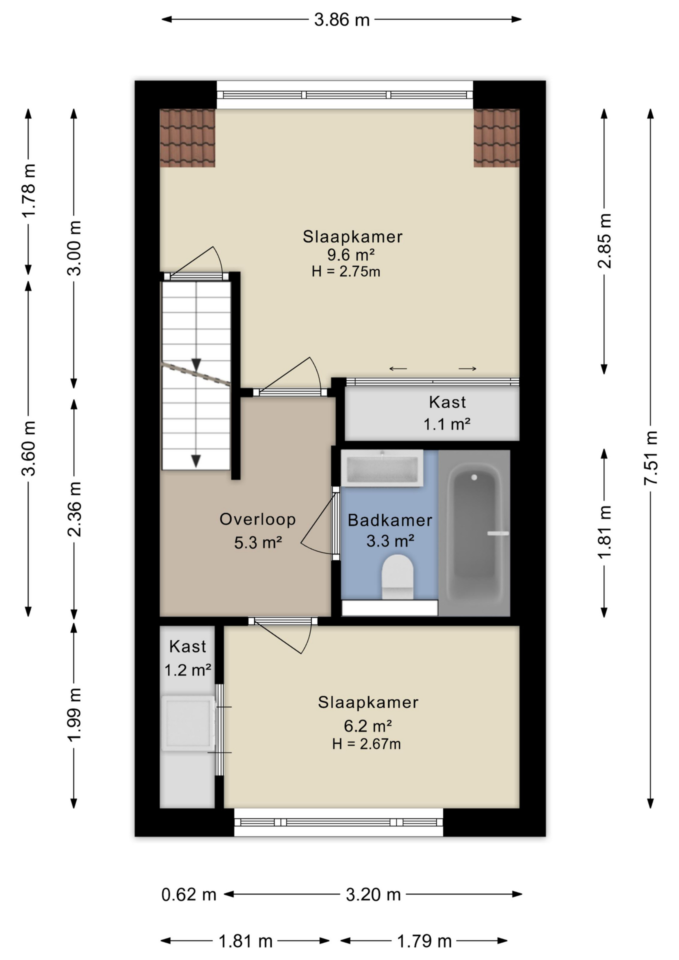 Plattegrond Eerste verdieping