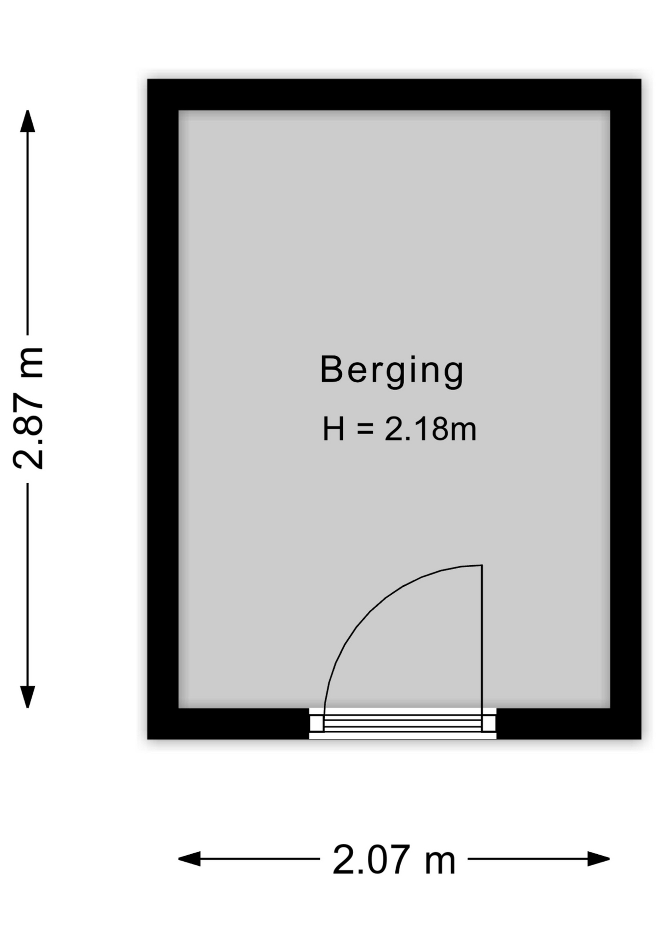 Plattegrond berging