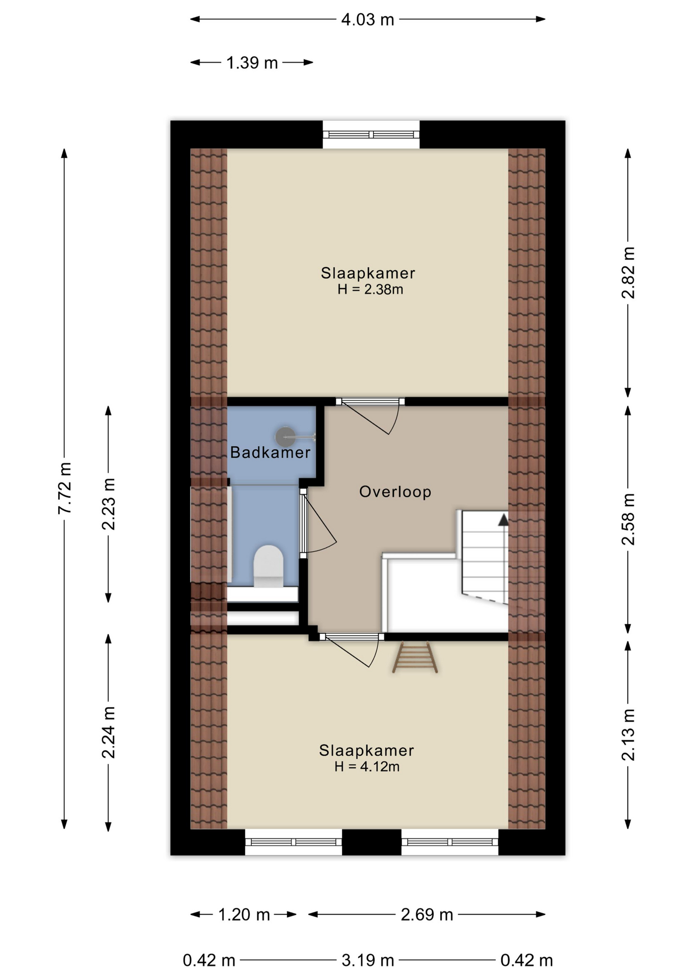 Plattegrond Tweede verdieping