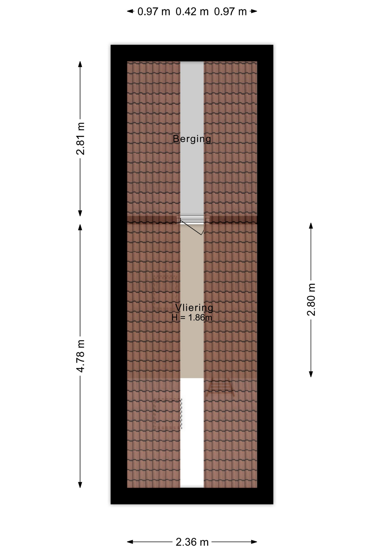 Plattegrond Vliering
