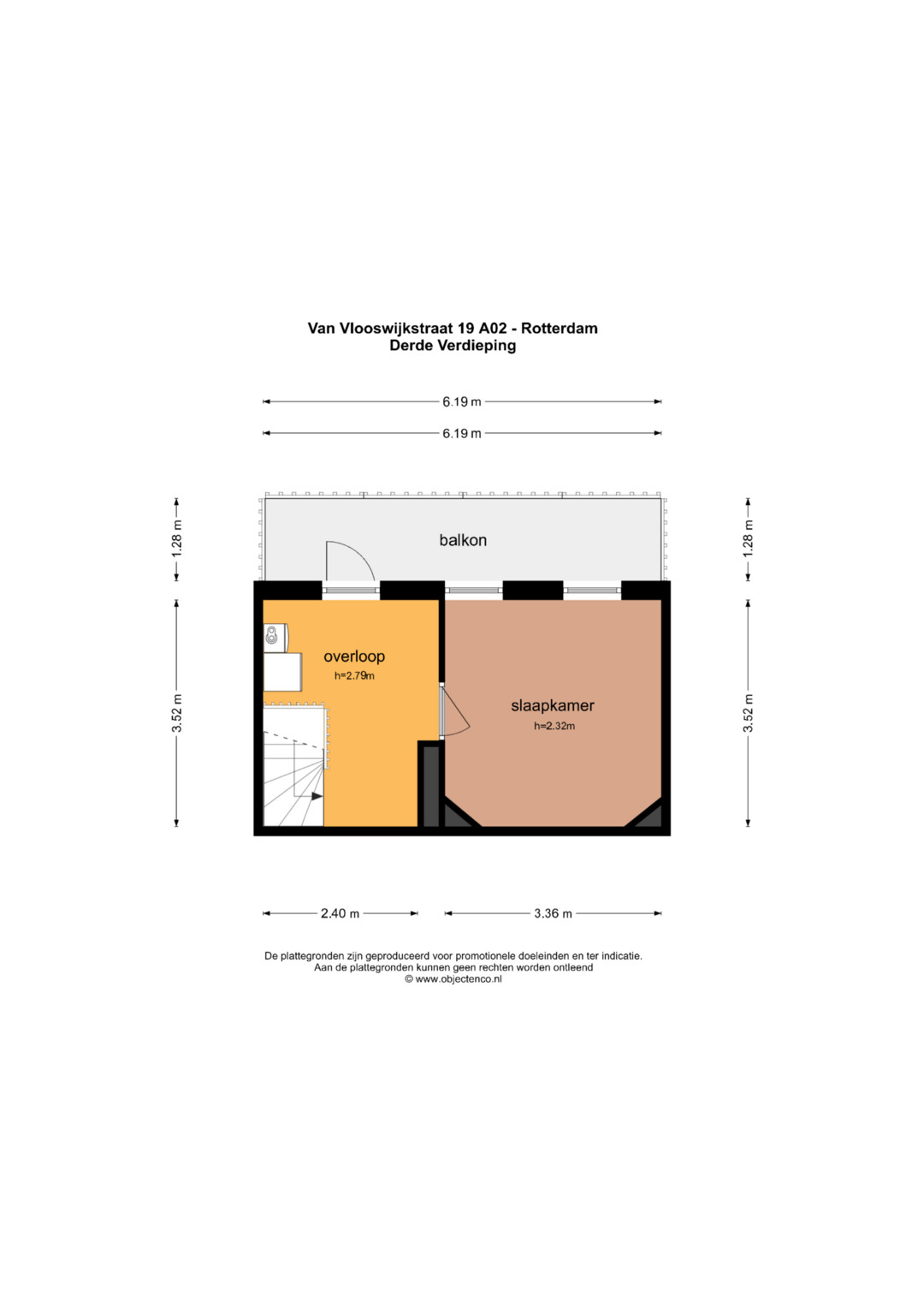 Plattegrond Derde verdieping