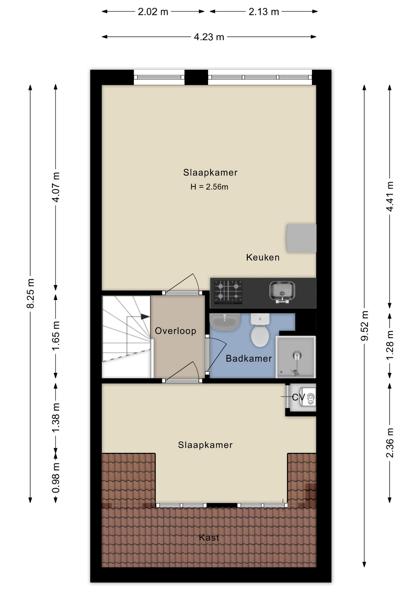 Plattegrond Tweede verdieping