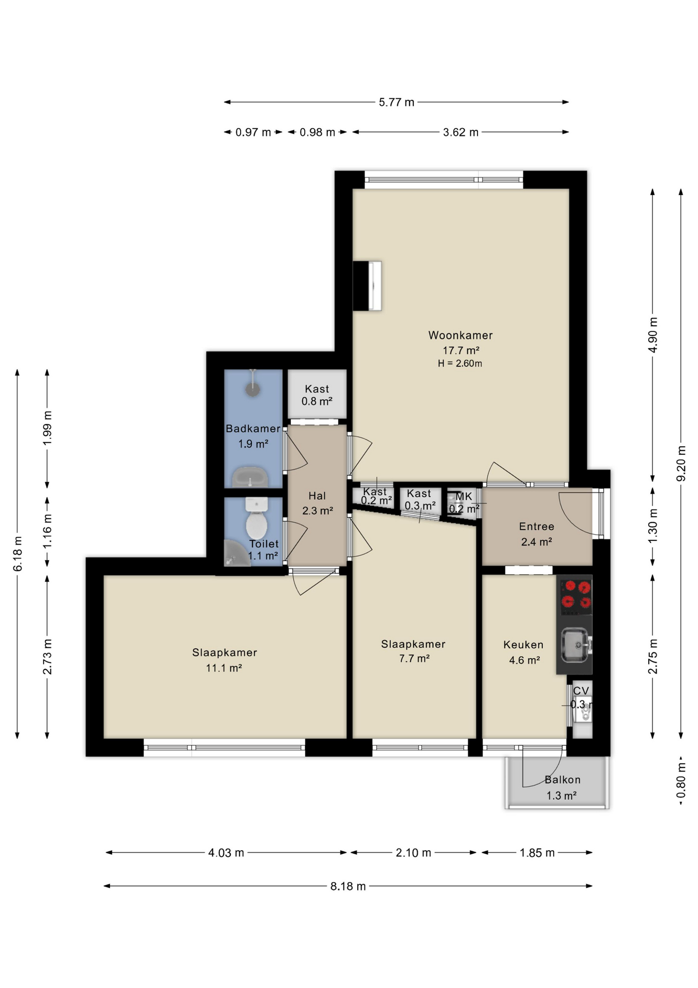 Plattegrond Appartement