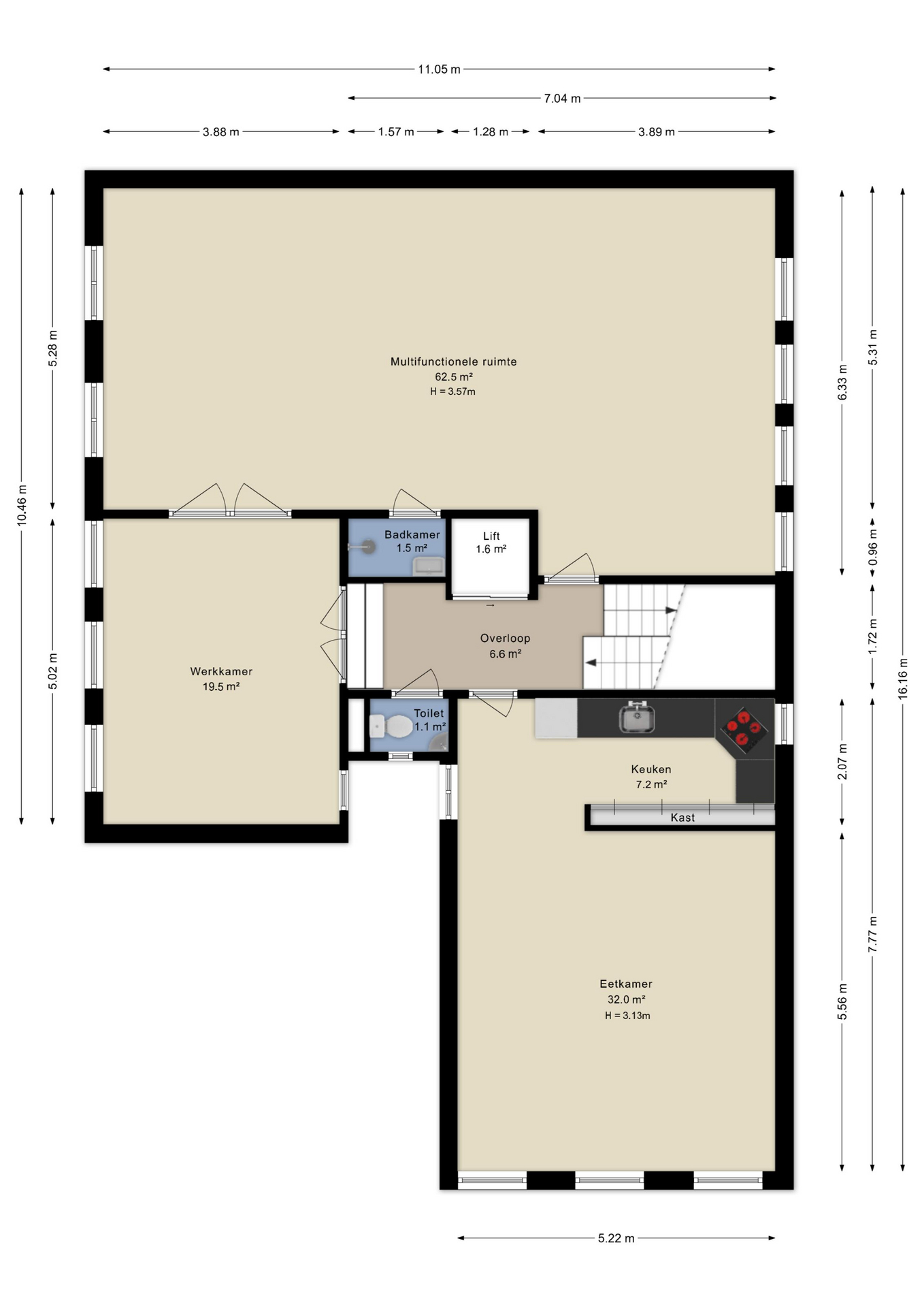 Plattegrond Eerste verdieping