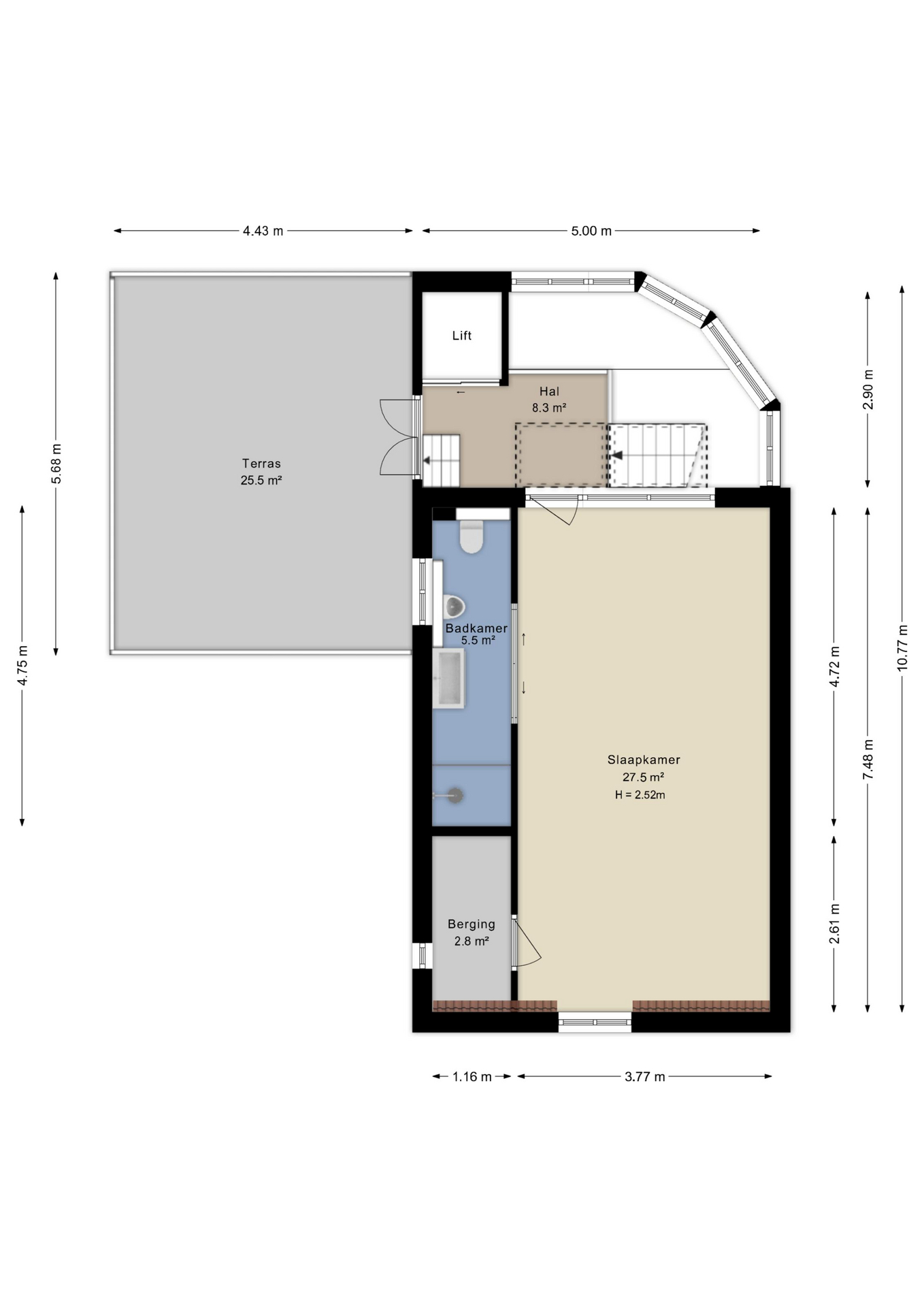 Plattegrond Tweede verdieping