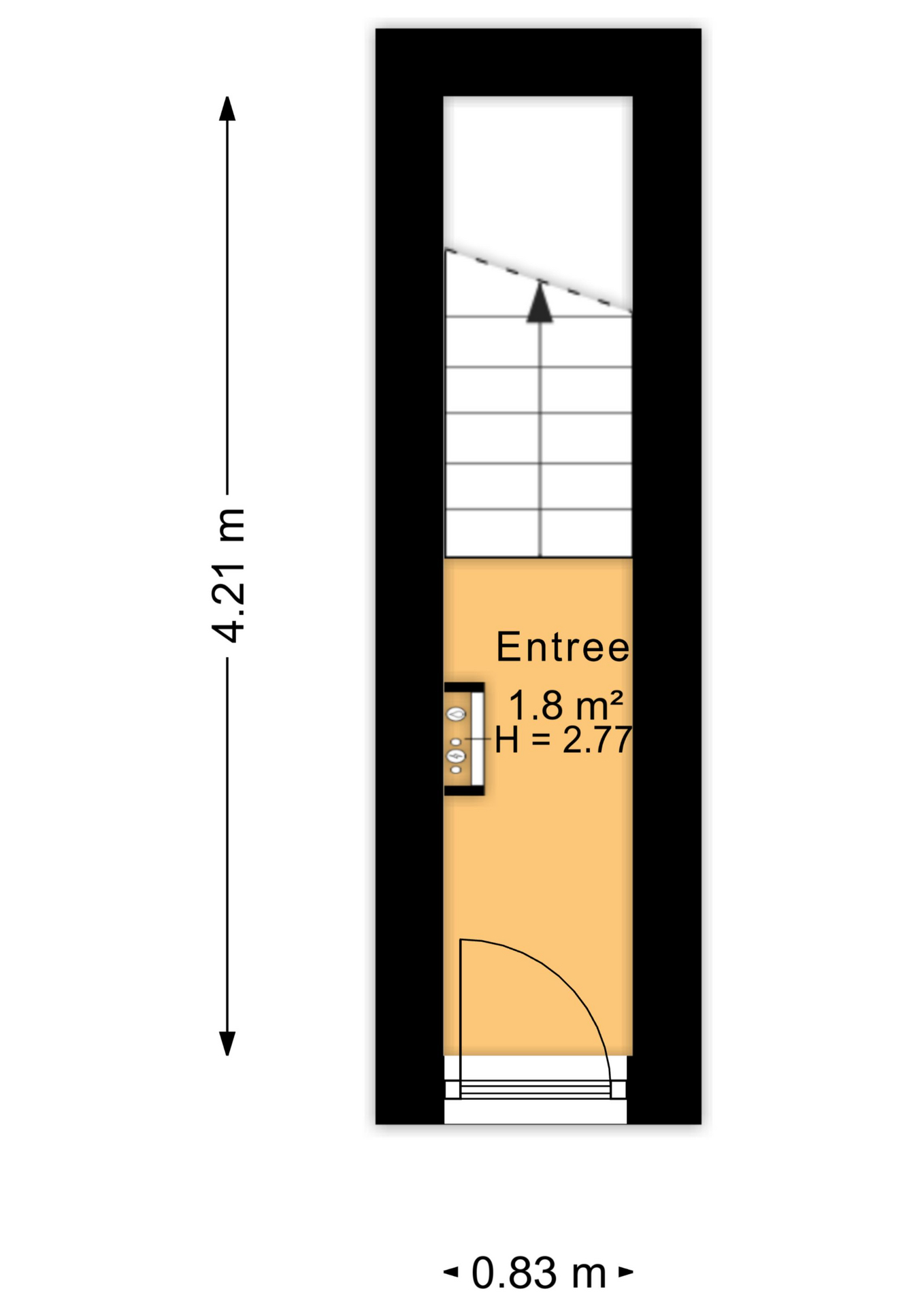 Plattegrond opgang verdieping