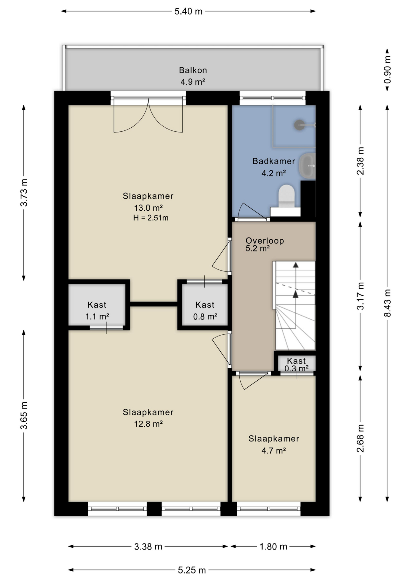Plattegrond Eerste verdieping