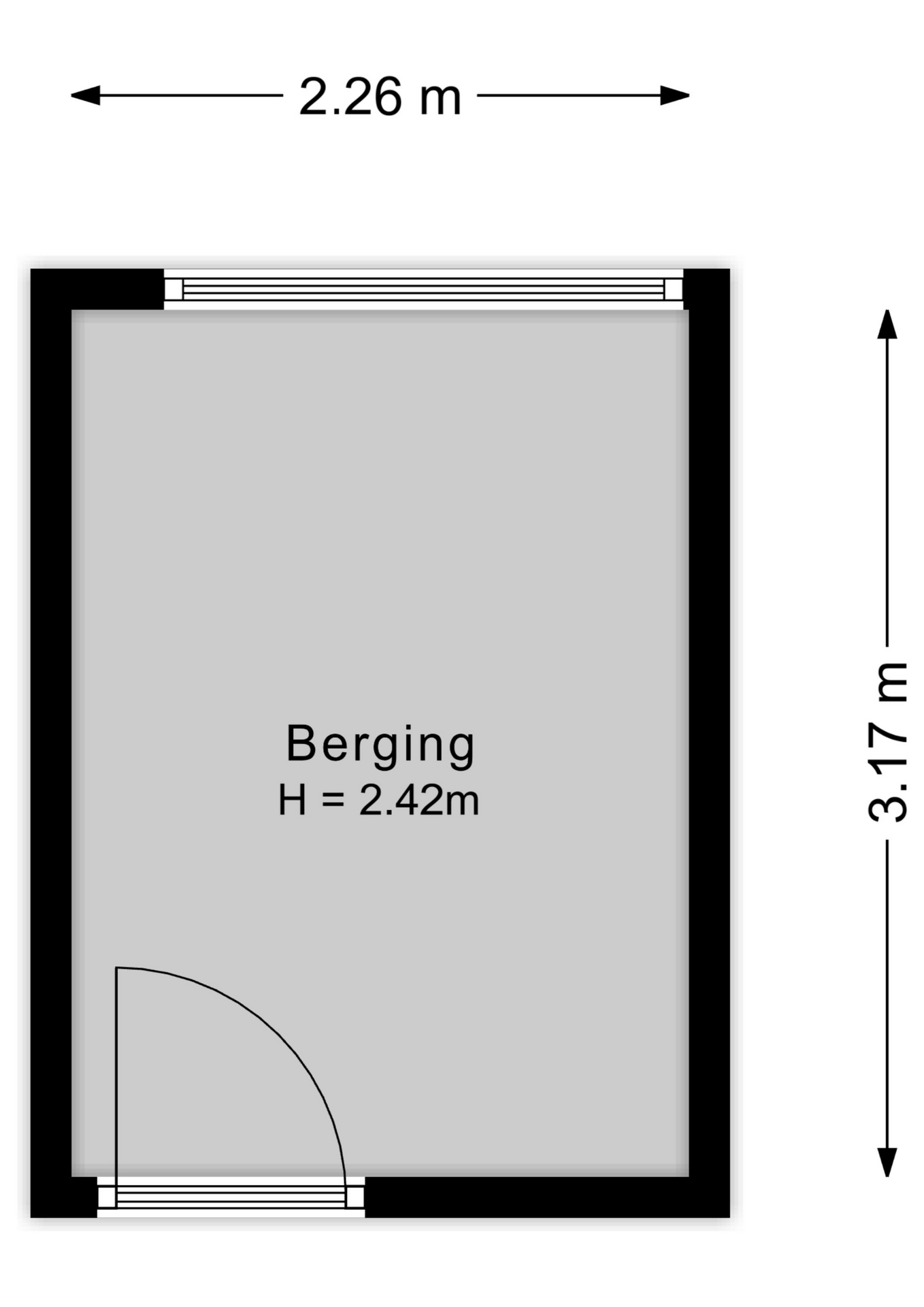 Plattegrond Berging