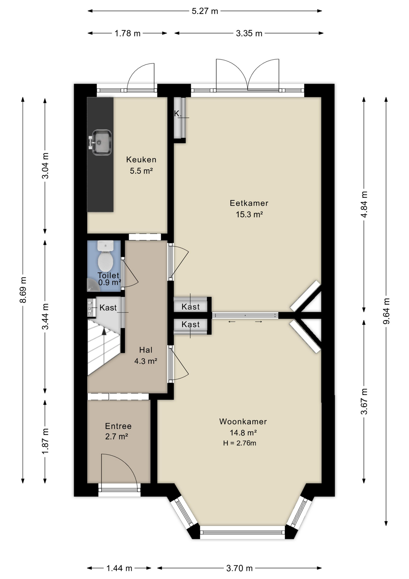 Plattegrond Begane grond