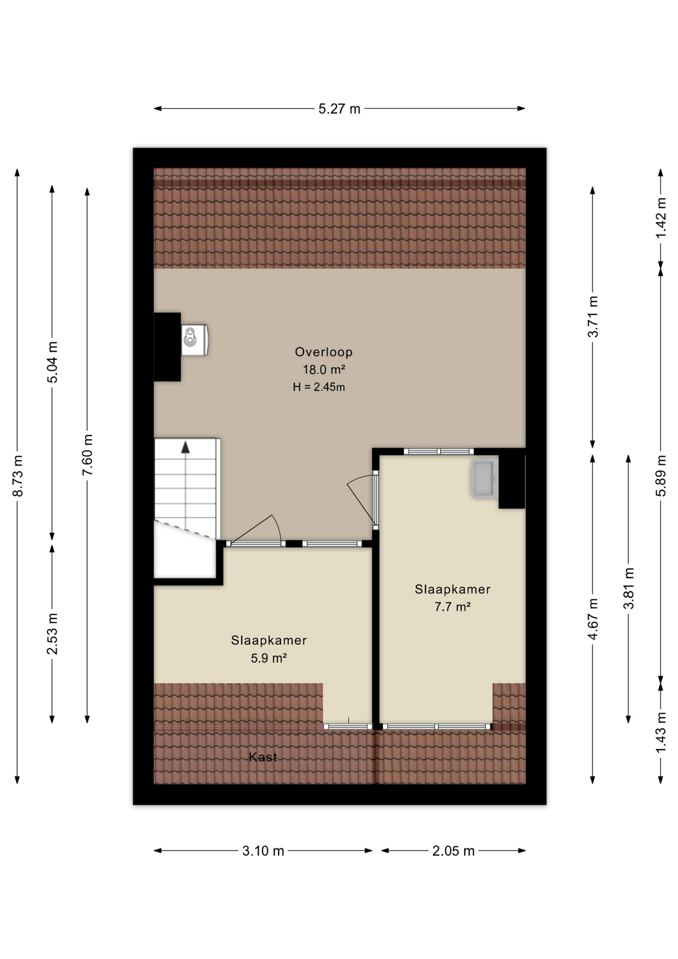 Plattegrond Tweede verdieping