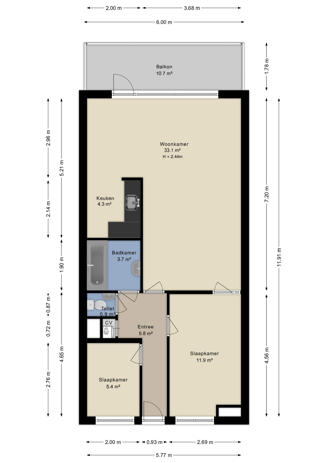 Plattegrond Appartement
