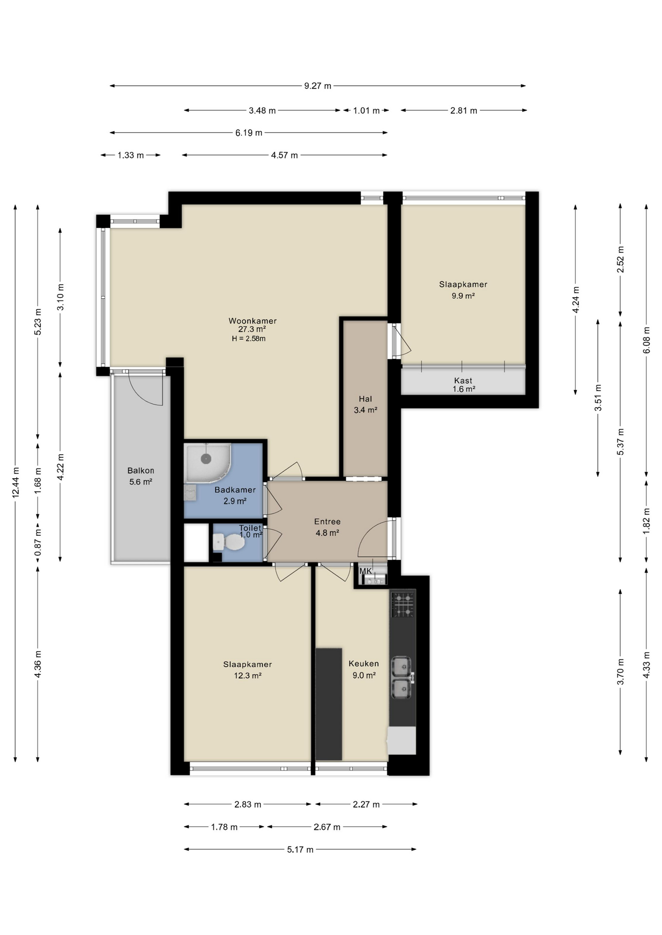 Plattegrond Appartement
