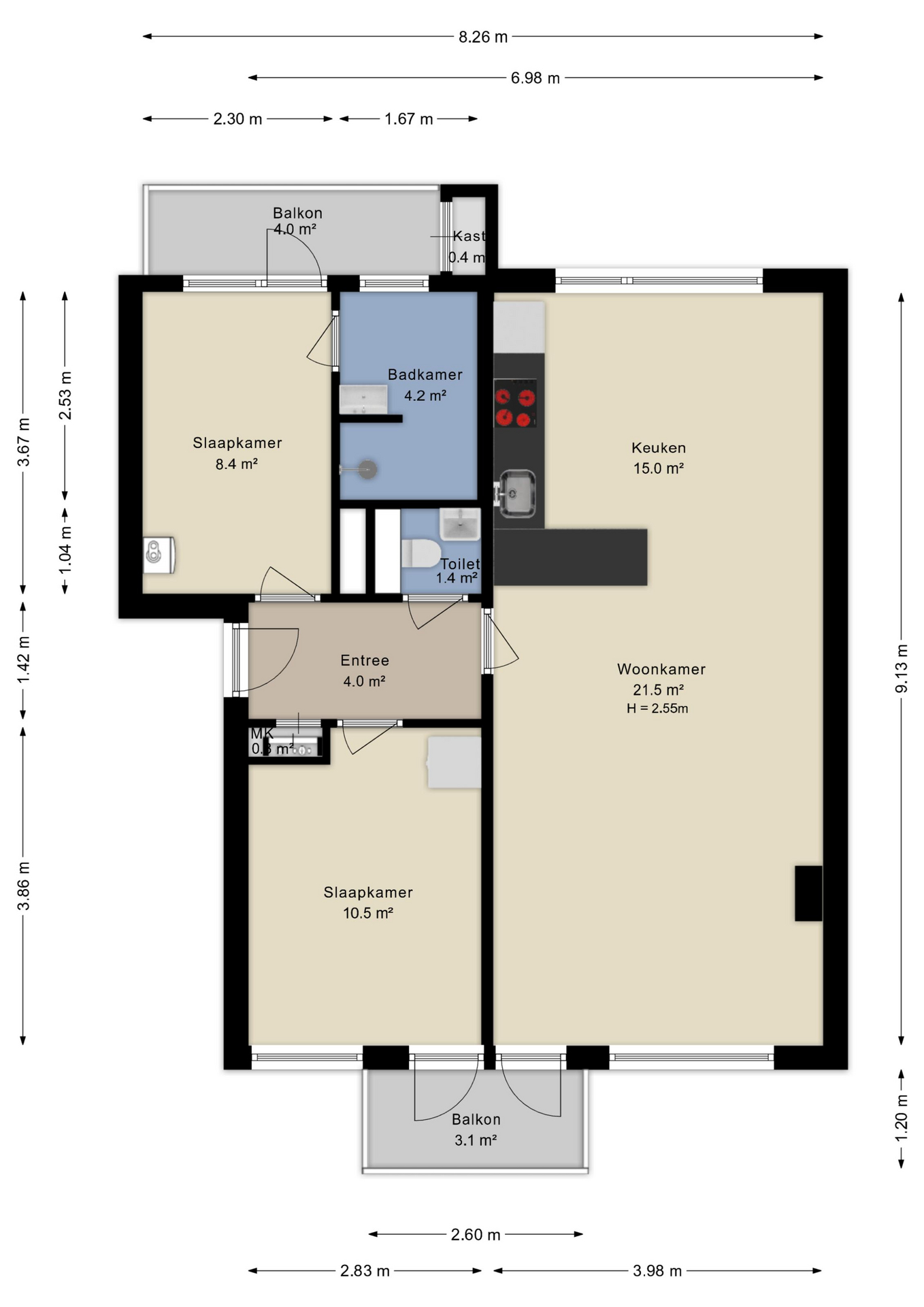 Plattegrond Appartement