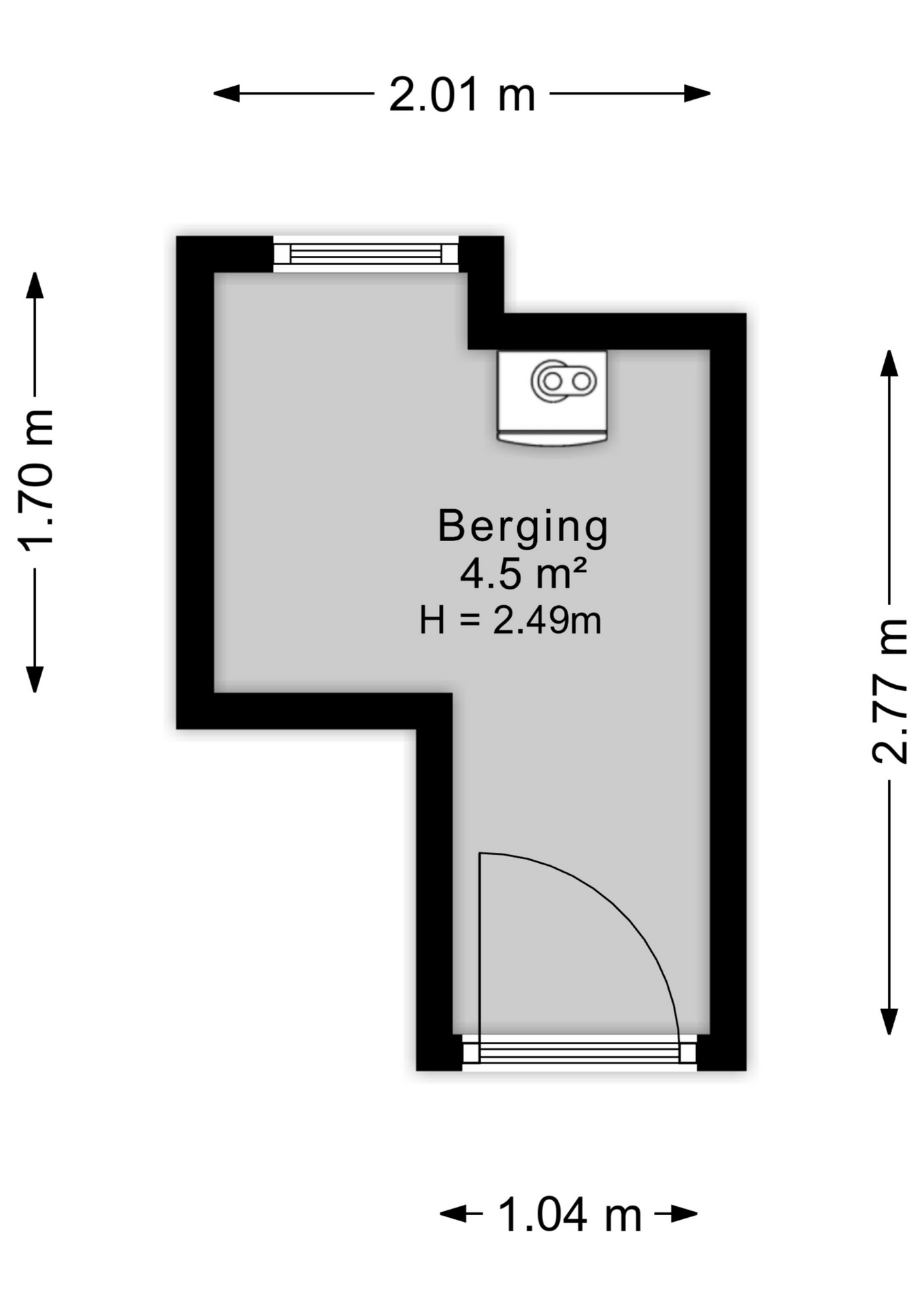 Plattegrond Berging