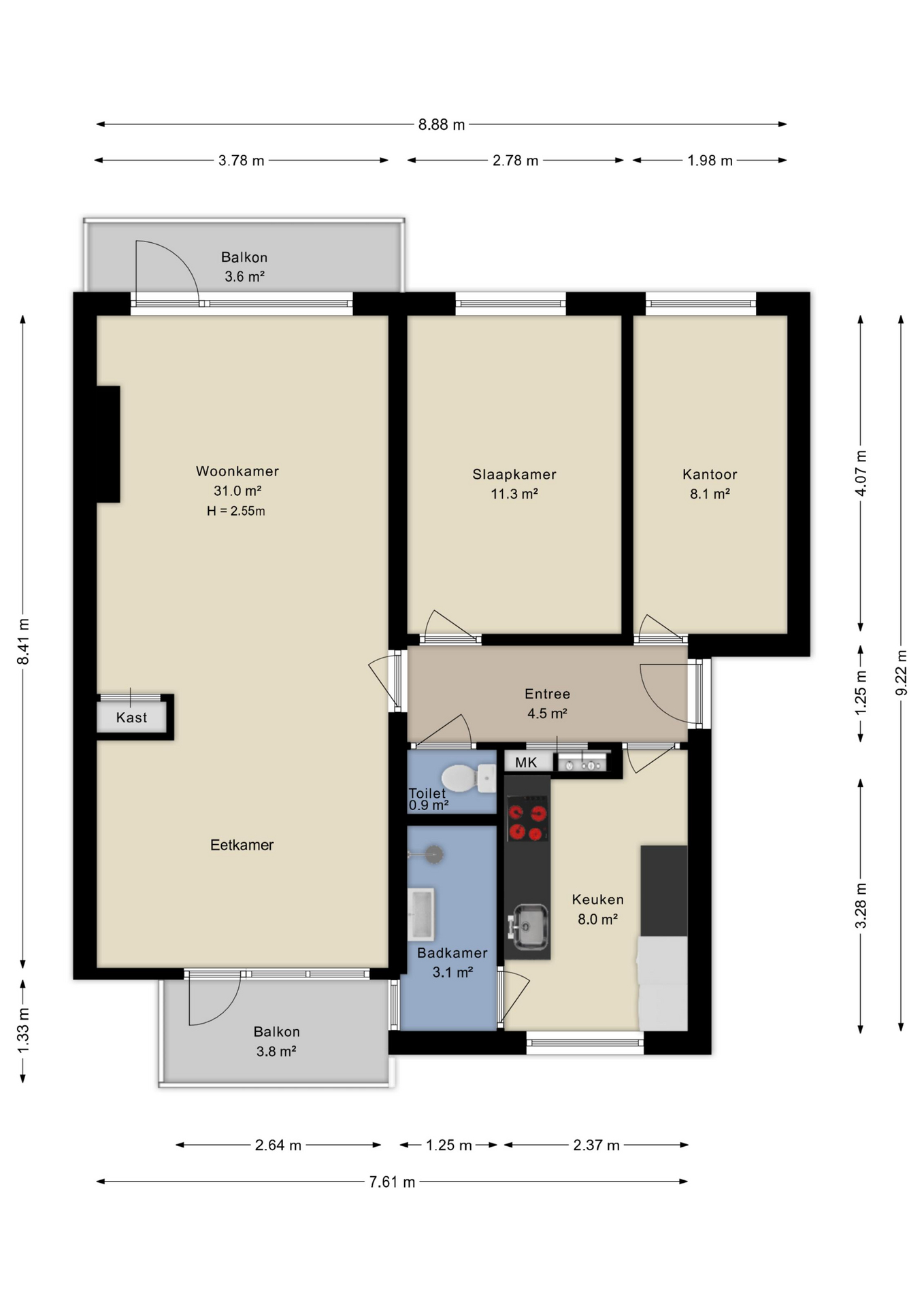 Plattegrond Appartement