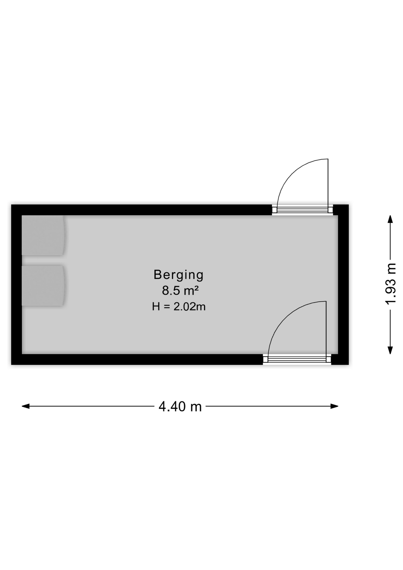 Plattegrond Berging