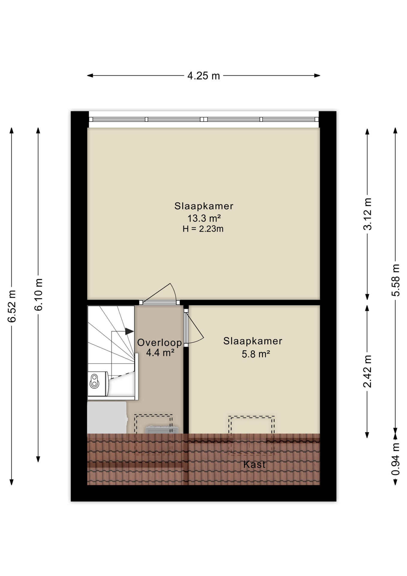 Plattegrond Tweede verdieping